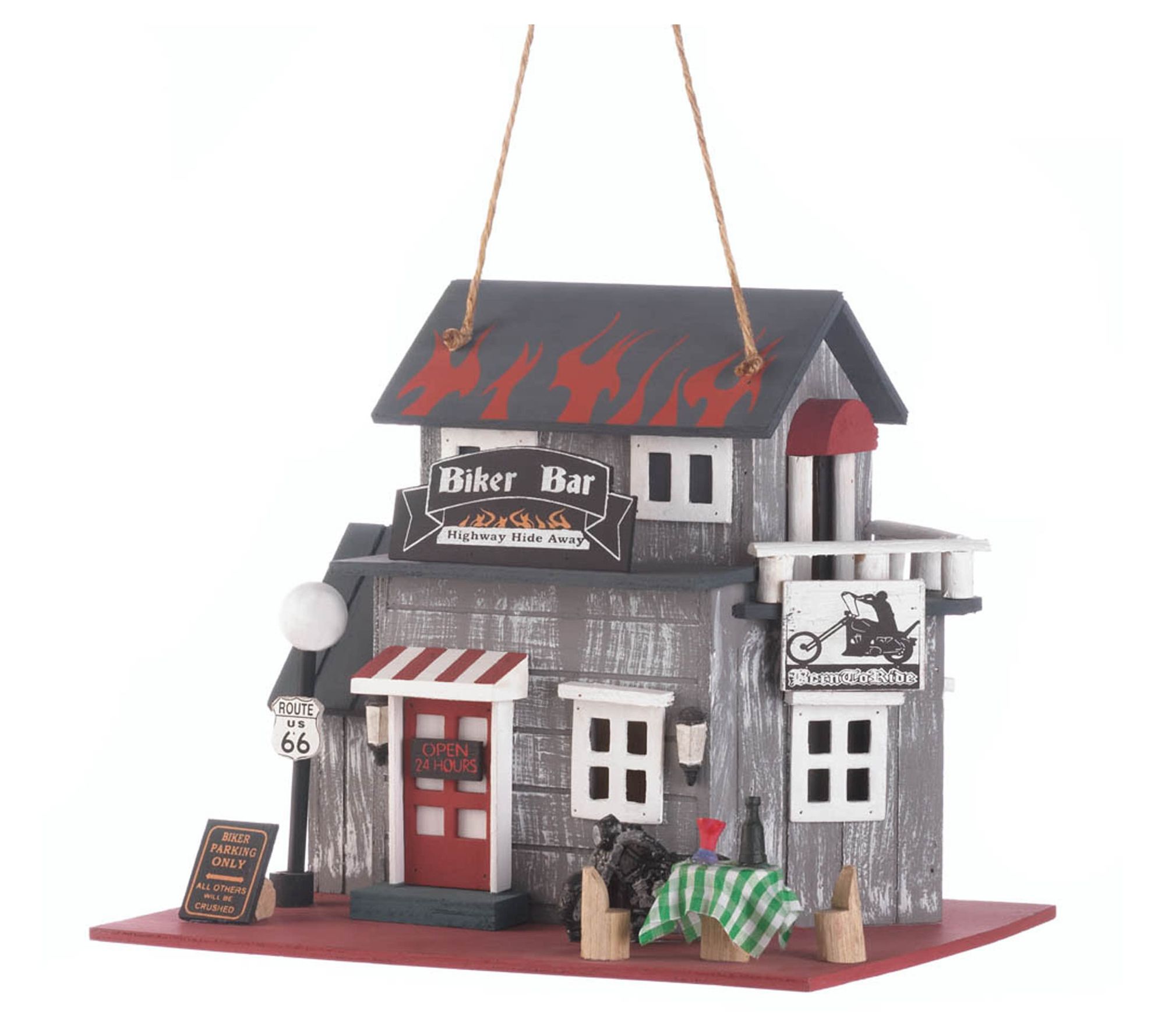 Zingz & Thingz Route 66 Biker Bar Birdhouse