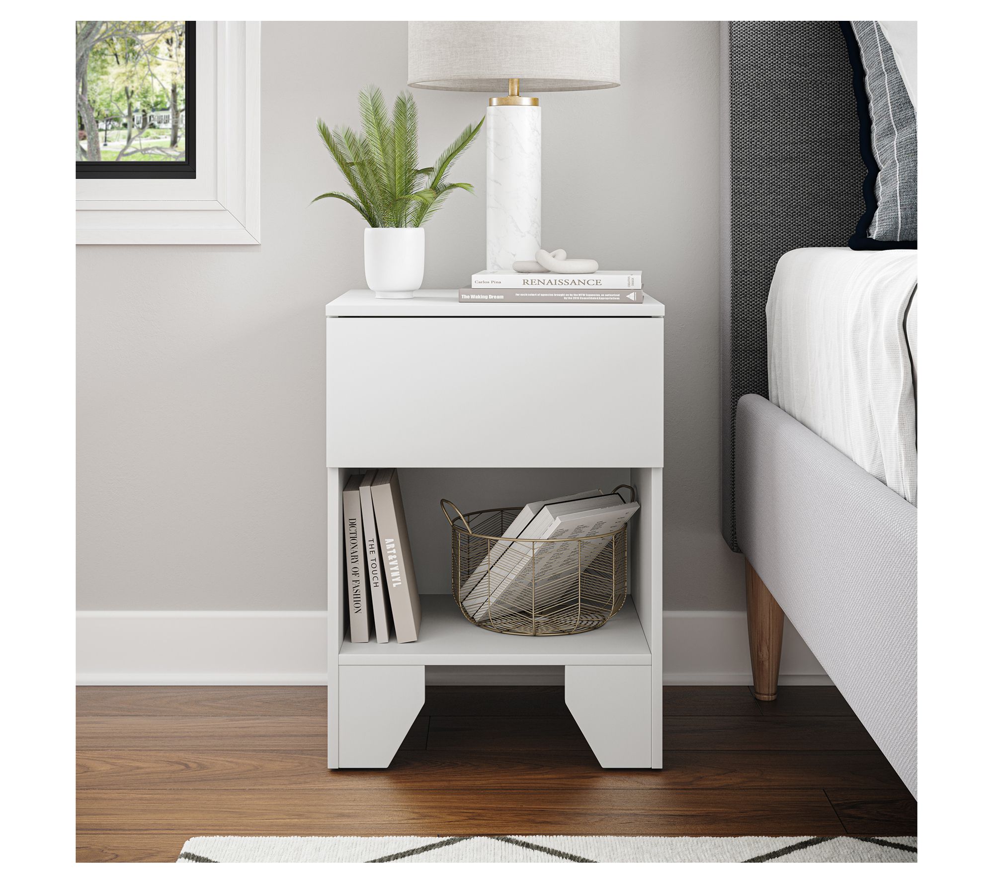 Boyd Sleep Anzio One Drawer Modern Nightstand