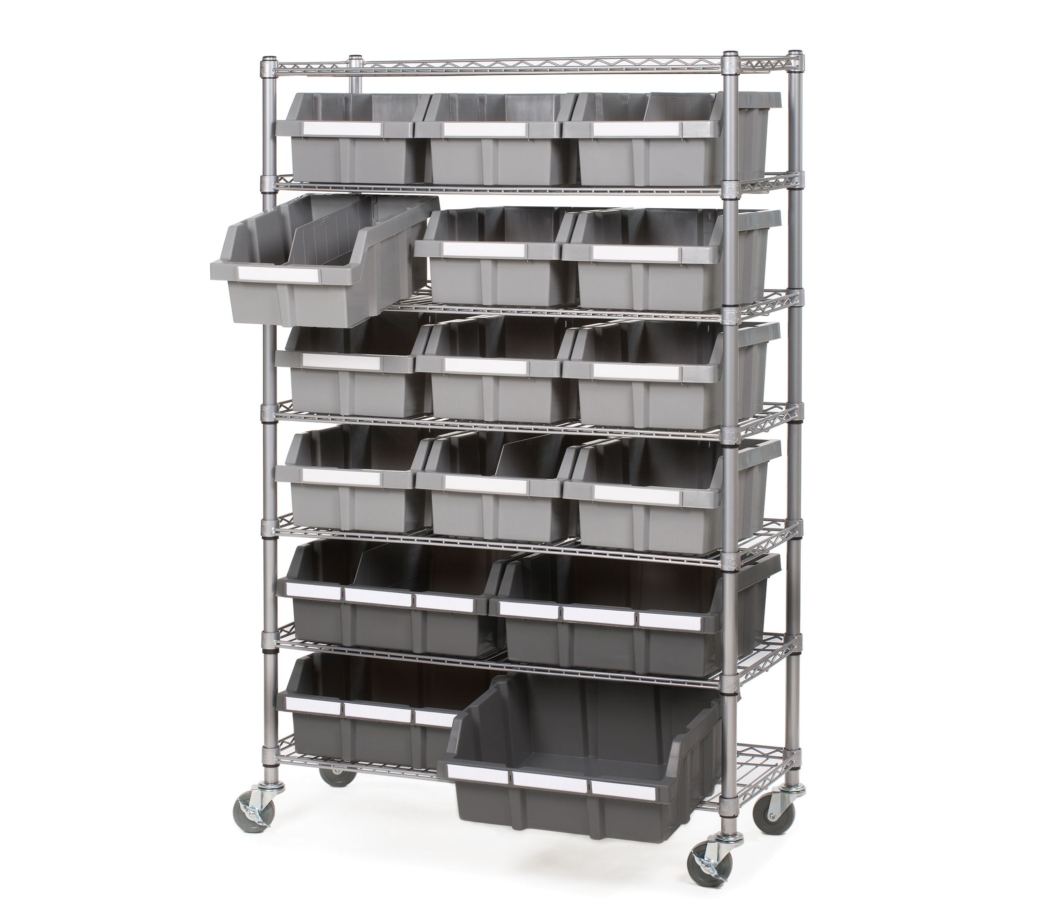 Seville Classics 7-Tier NSF 16-Bin Rack