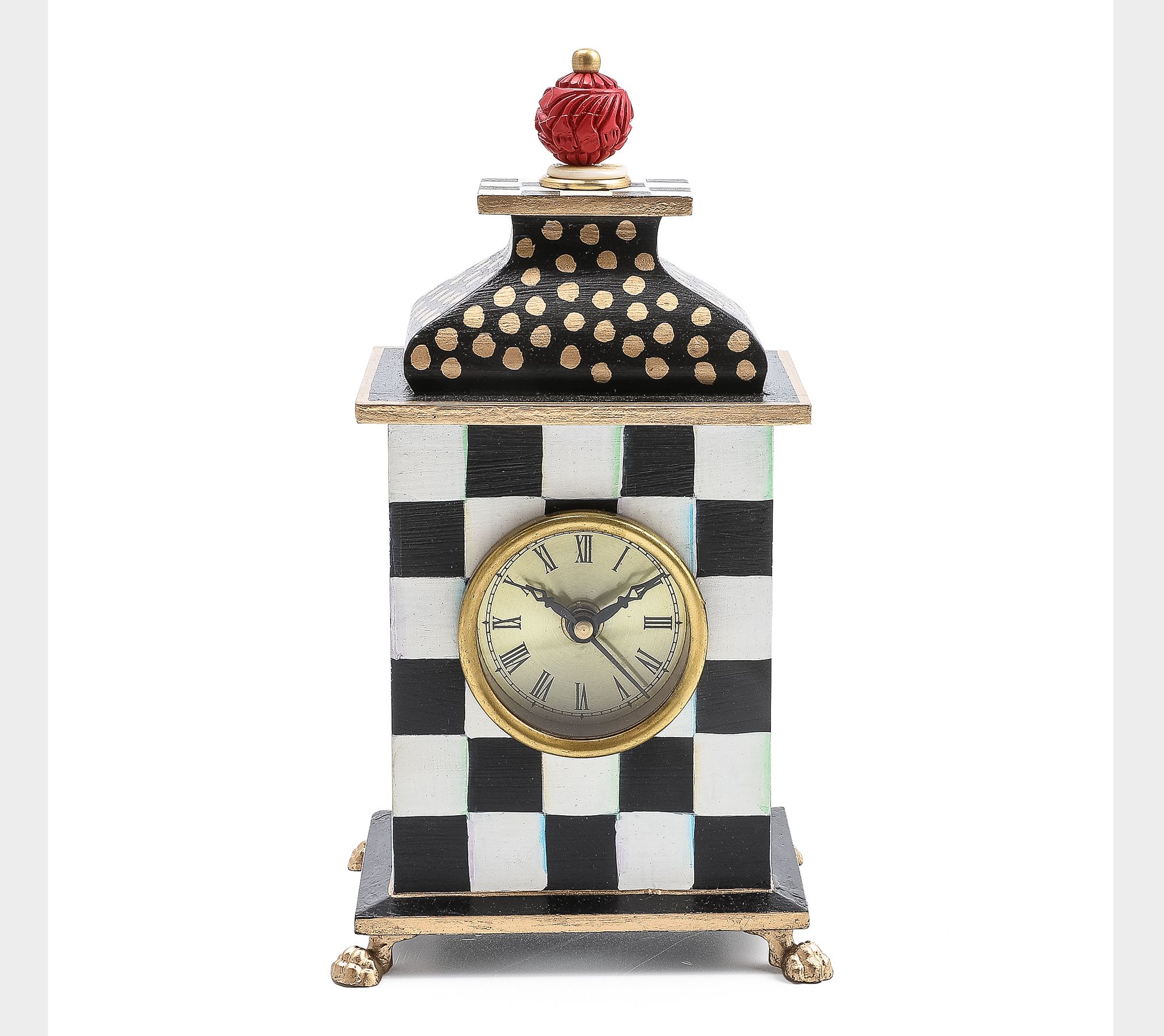 MacKenzie-Childs Courtly Check Desk Clock