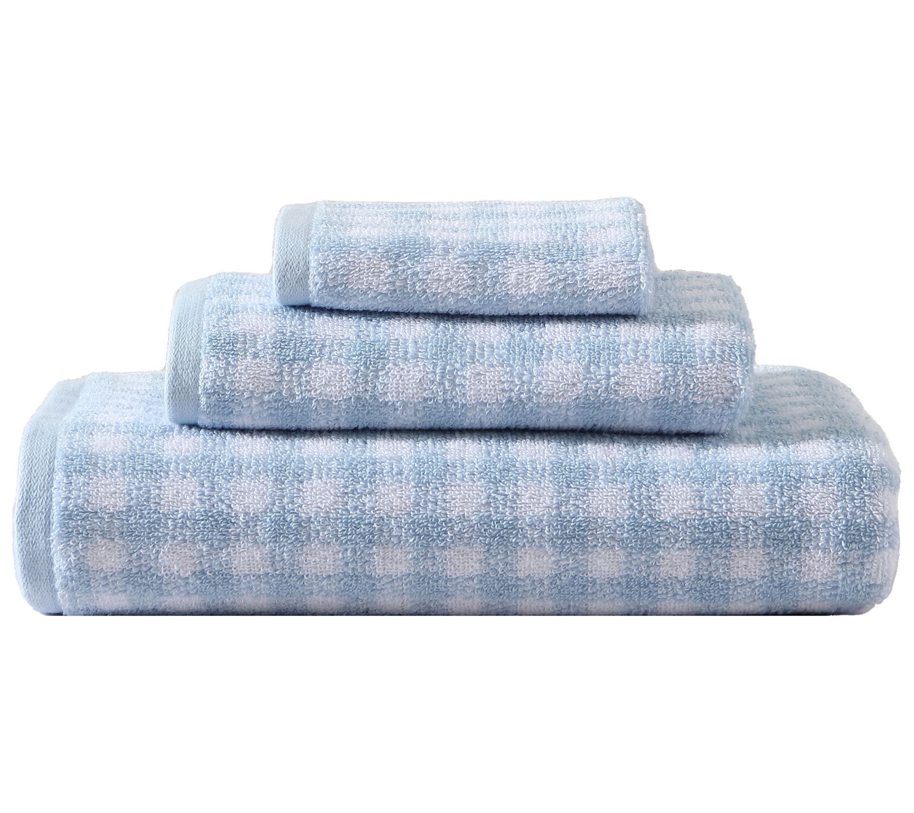 Laura Ashley Ginny Blue 3 Piece Towel Set QVC