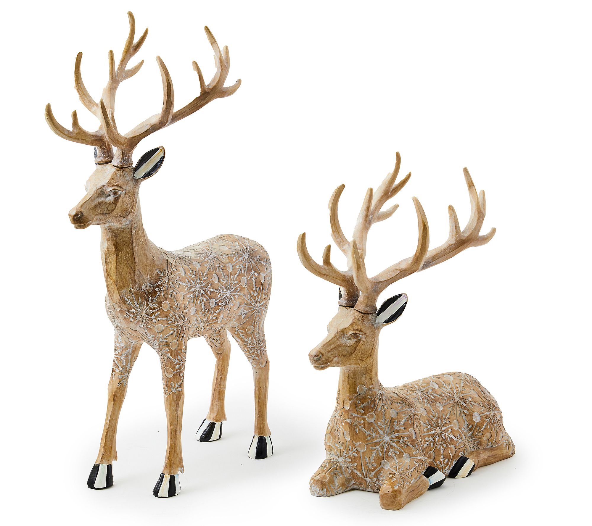 "As Is" Mackenzie-Child Set of 2 Farmhouse Holdiay Deer