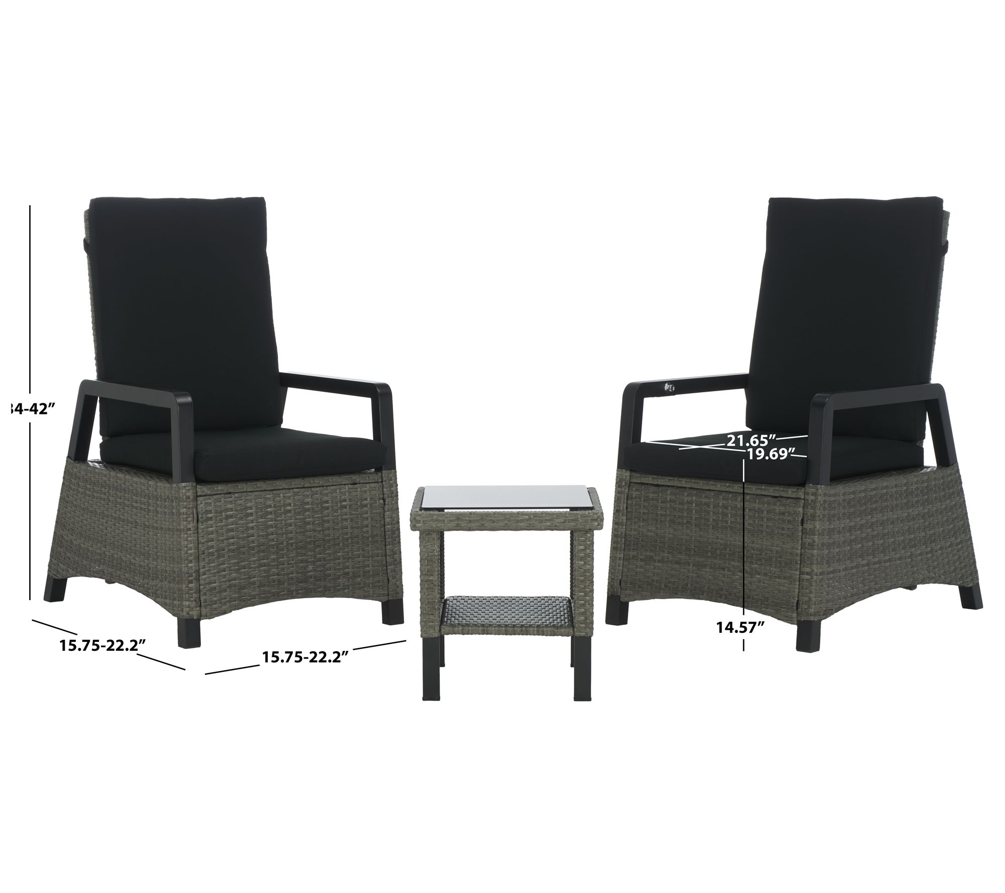 Safavieh Herman Recliner 3 Pc Set