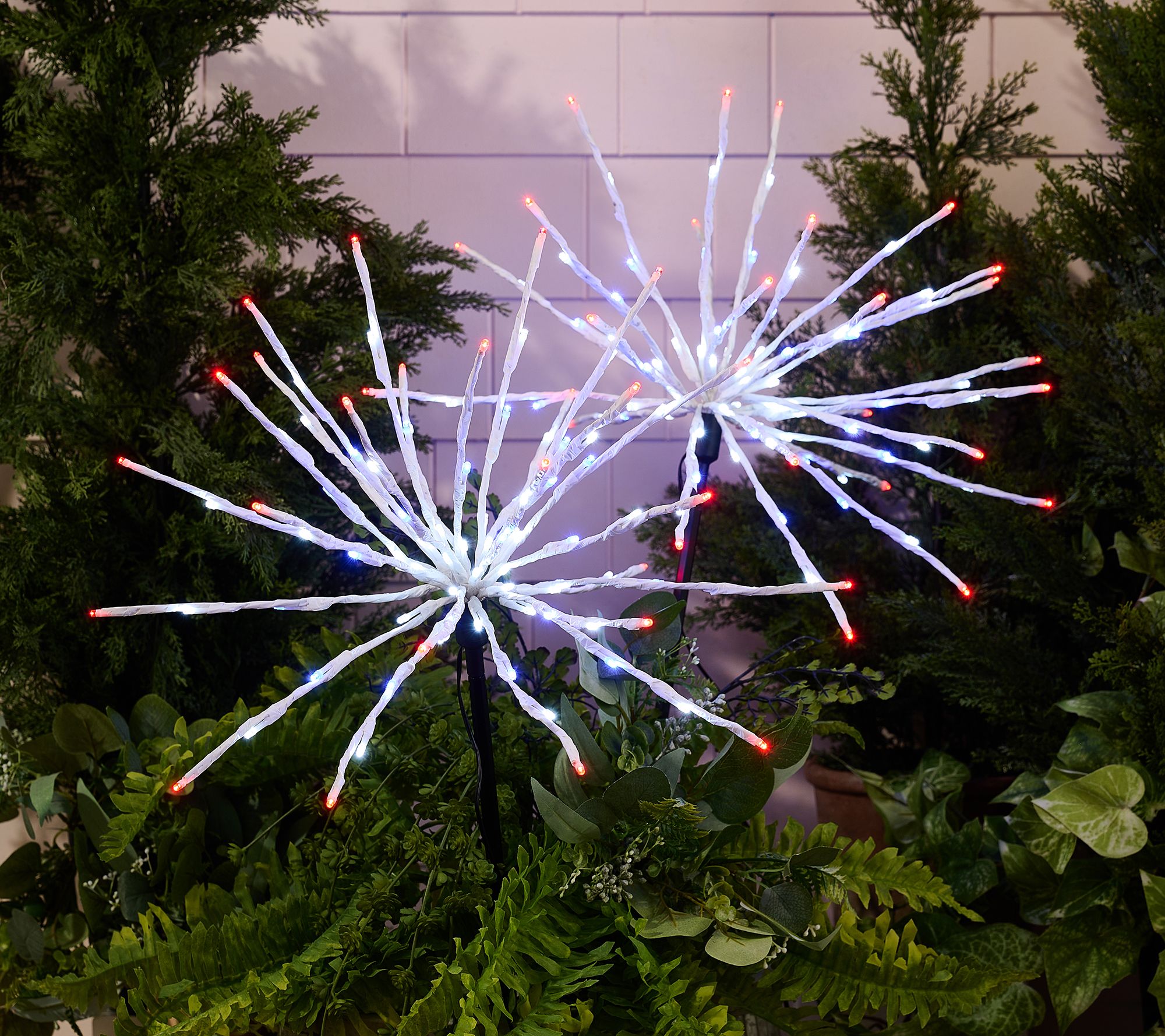 "As Is" Martha Stewart S/2 Firecracker Burst Lights with Remote