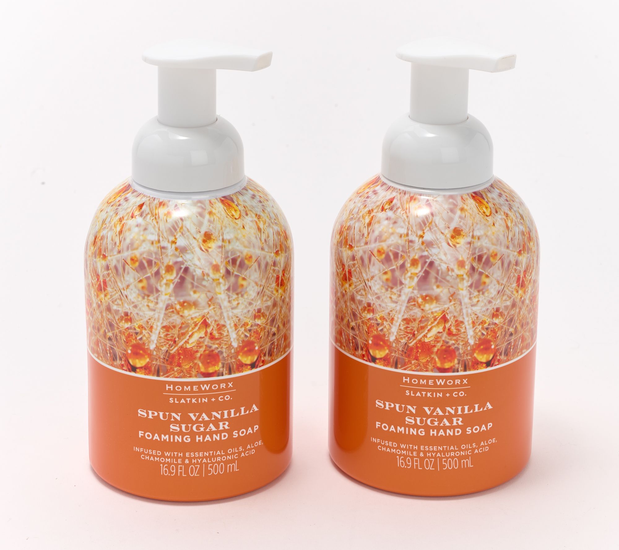 HomeWorx by Slatkin + Co. S/2 16oz Spun Vanilla Sugar Foam Hand Soaps