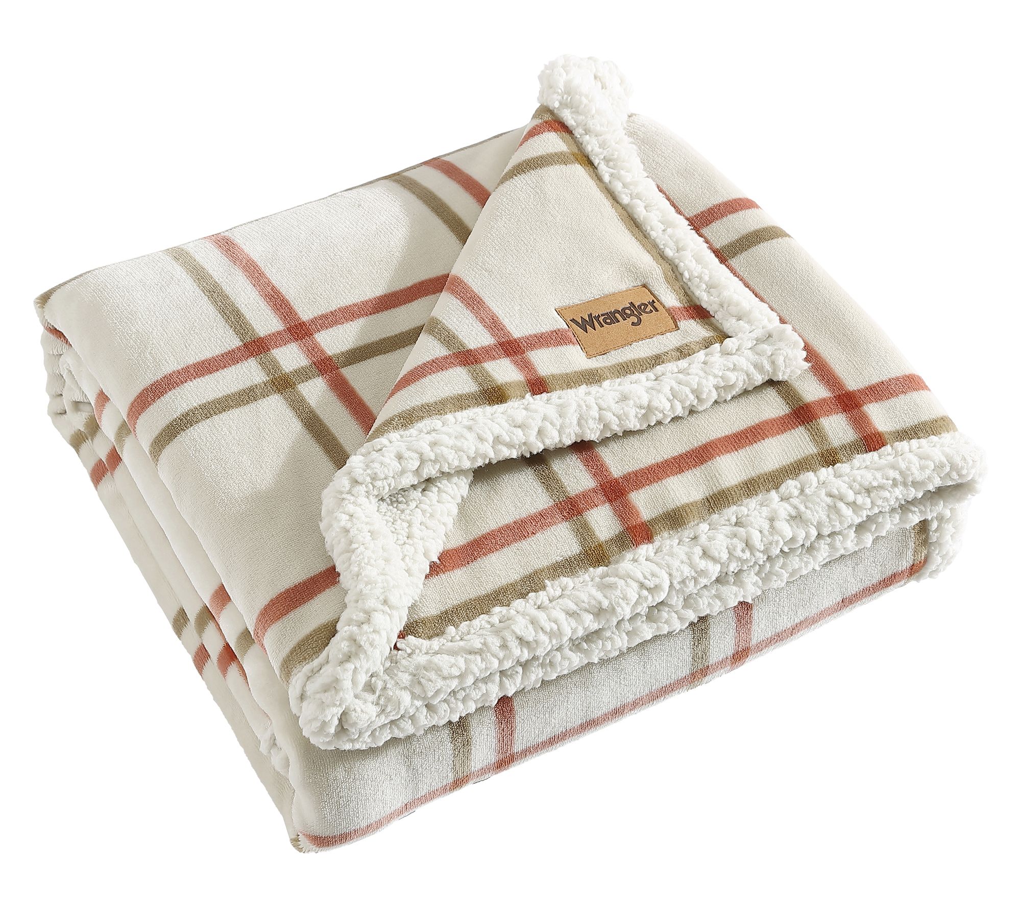 Wrangler Colt Brown/Orange Plush 50"X60" Throw