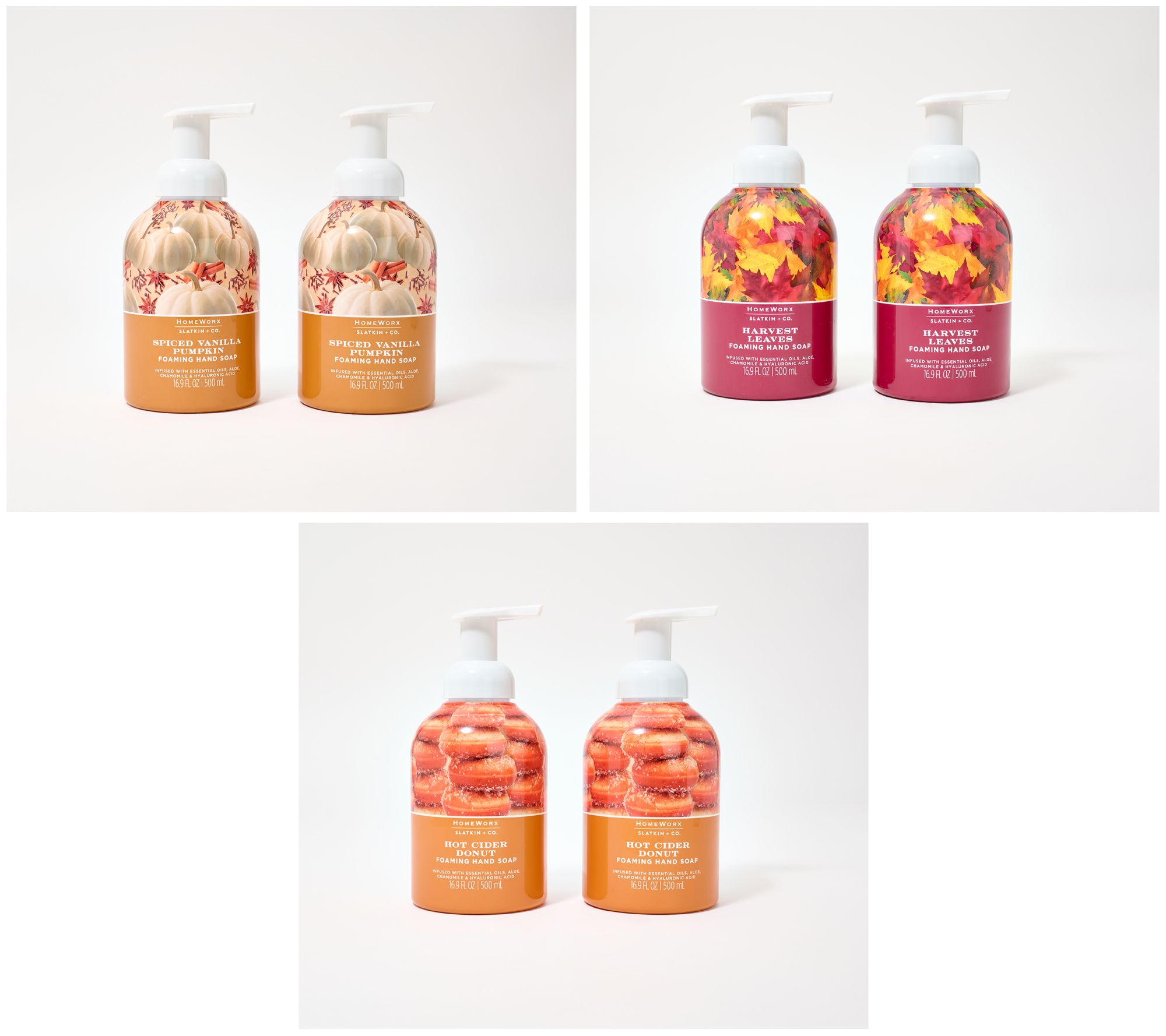 HomeWorx by Slatkin + Co. S/2 17oz Fall Foaming Hand Soaps