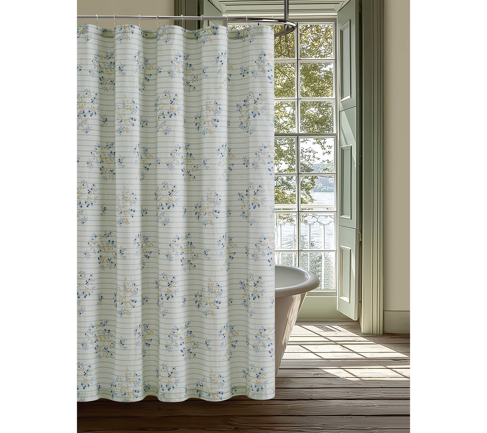 Cottage Classics Emma Floral Shower Curtain