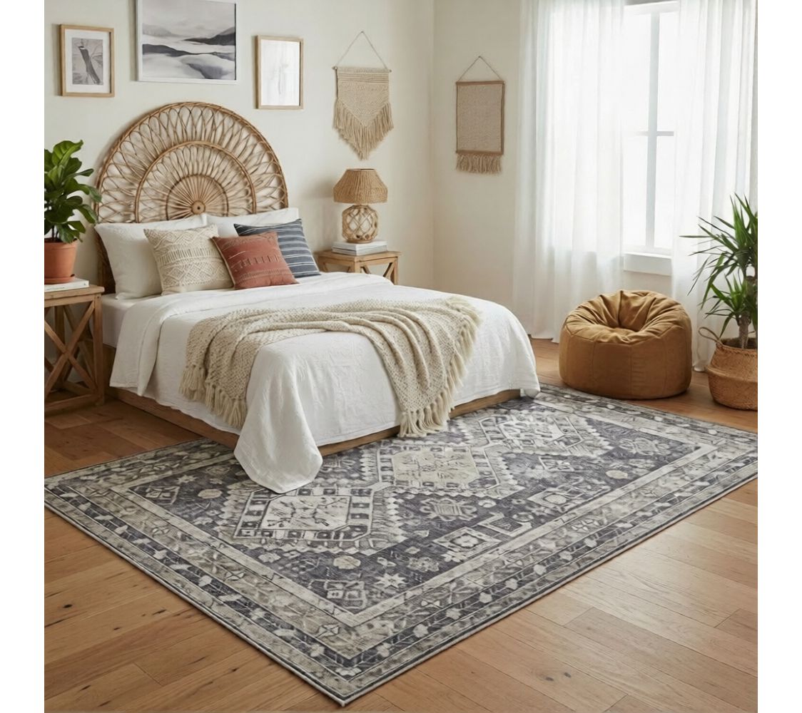 Amer Rugs Alask a Vintage Medal lion Area Rug, 8' x 10'