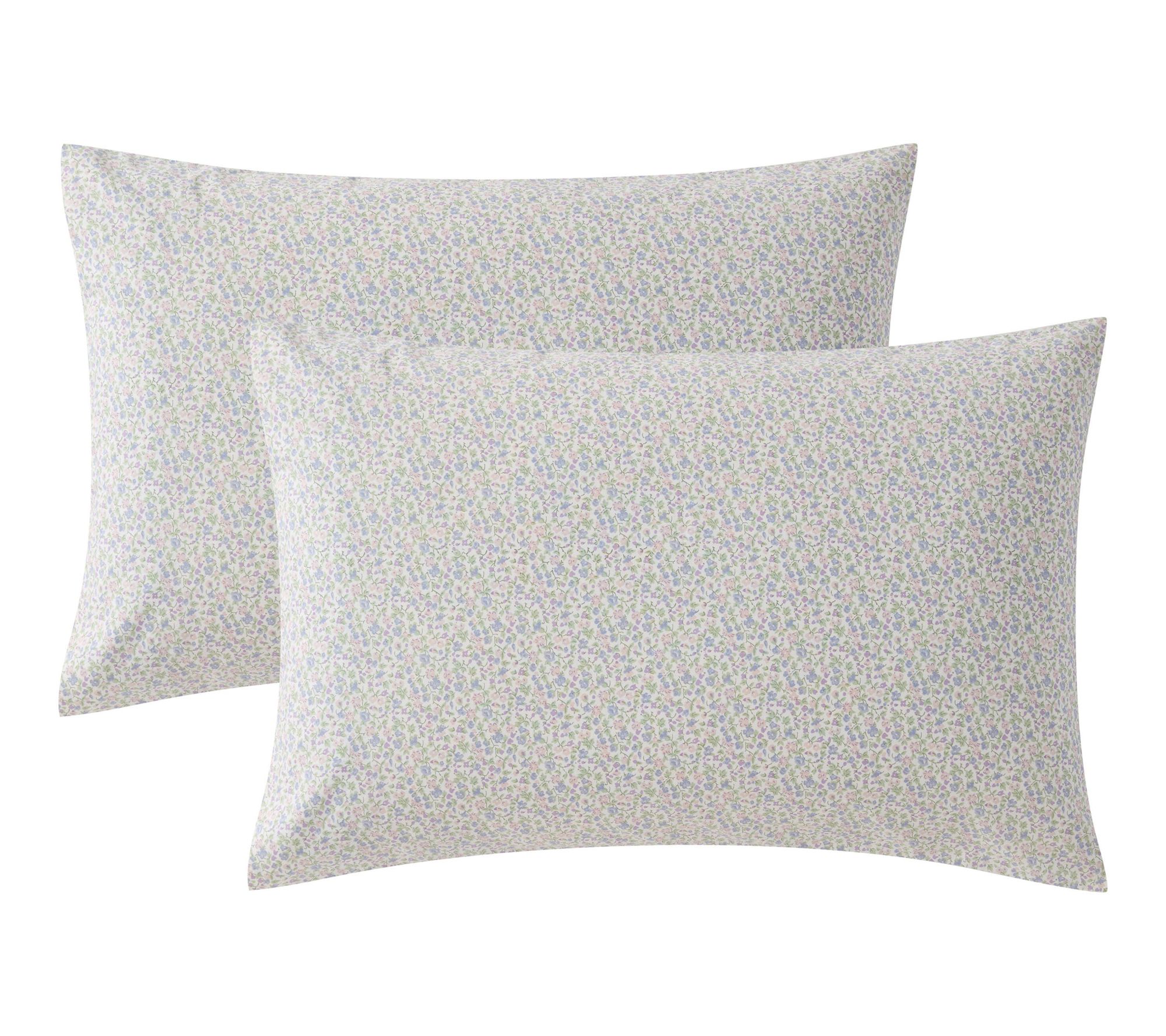 Laura Ashley Emogene Heather Cotton King Pillowcase Set
