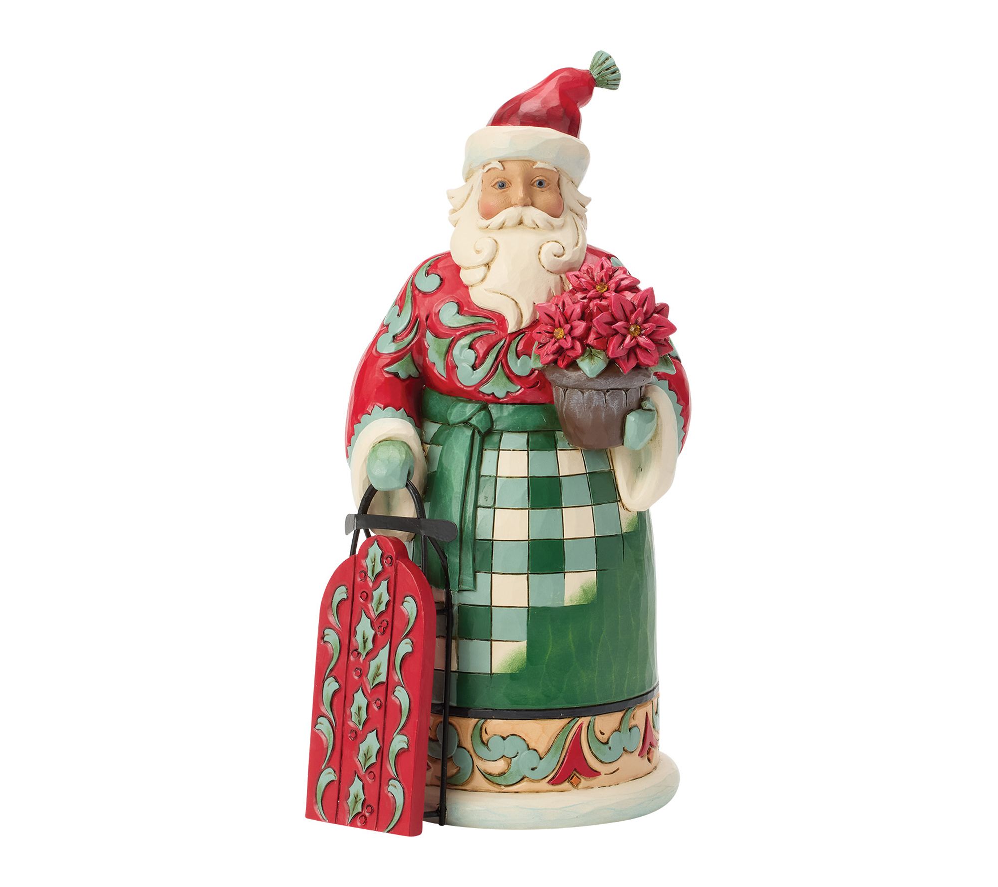 Jim Shore Heartwood Creek Highland Glen Santa Sled Figurine 8"