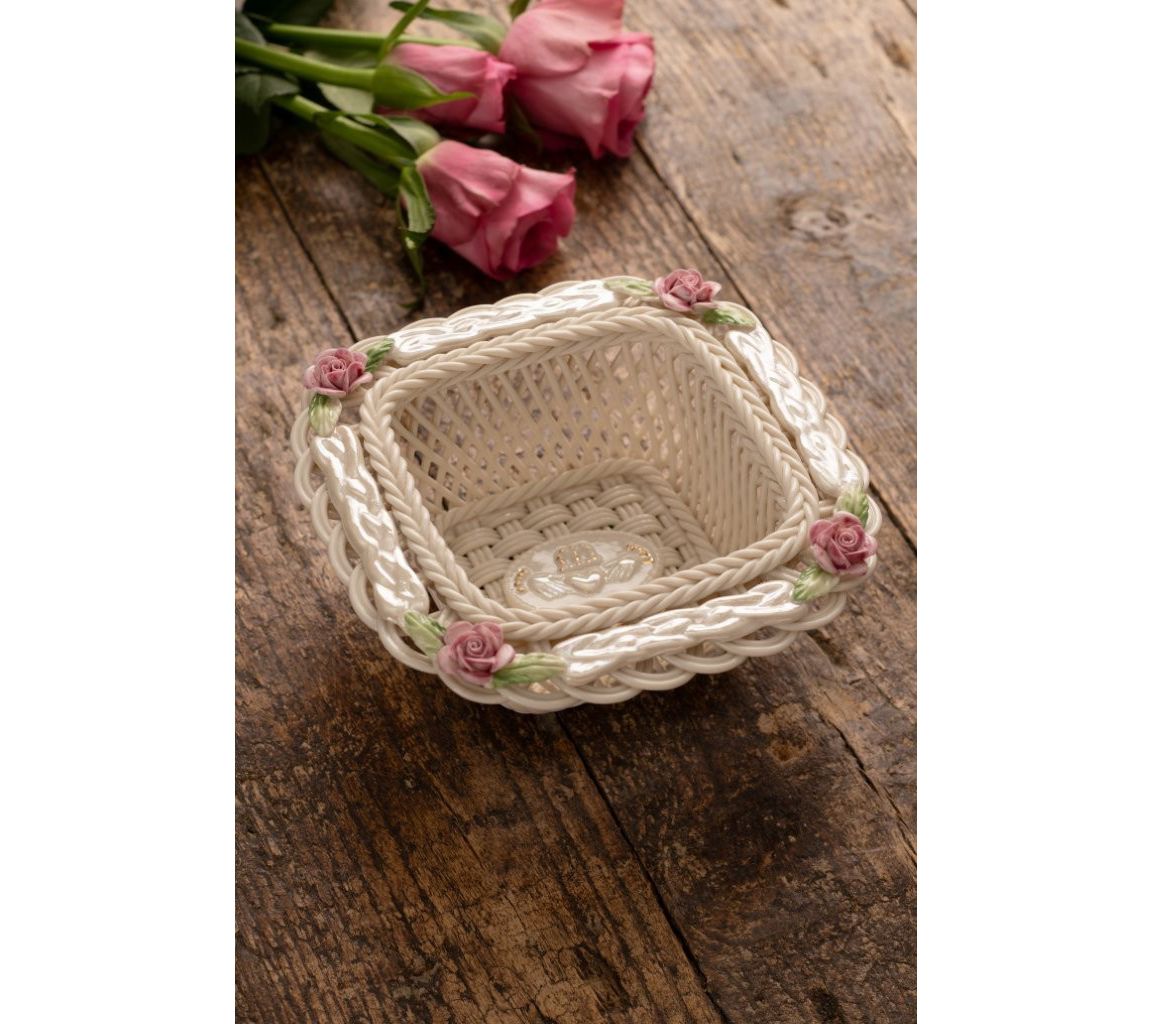 Belleek Pottery Claddagh Friendship Basket