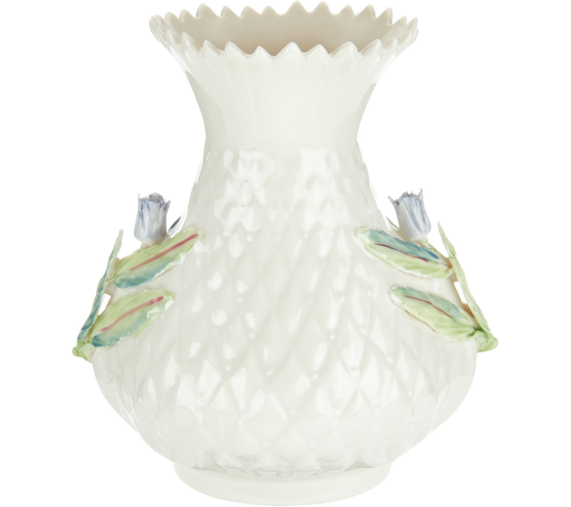 Belleek Thistle Top 5" Vase