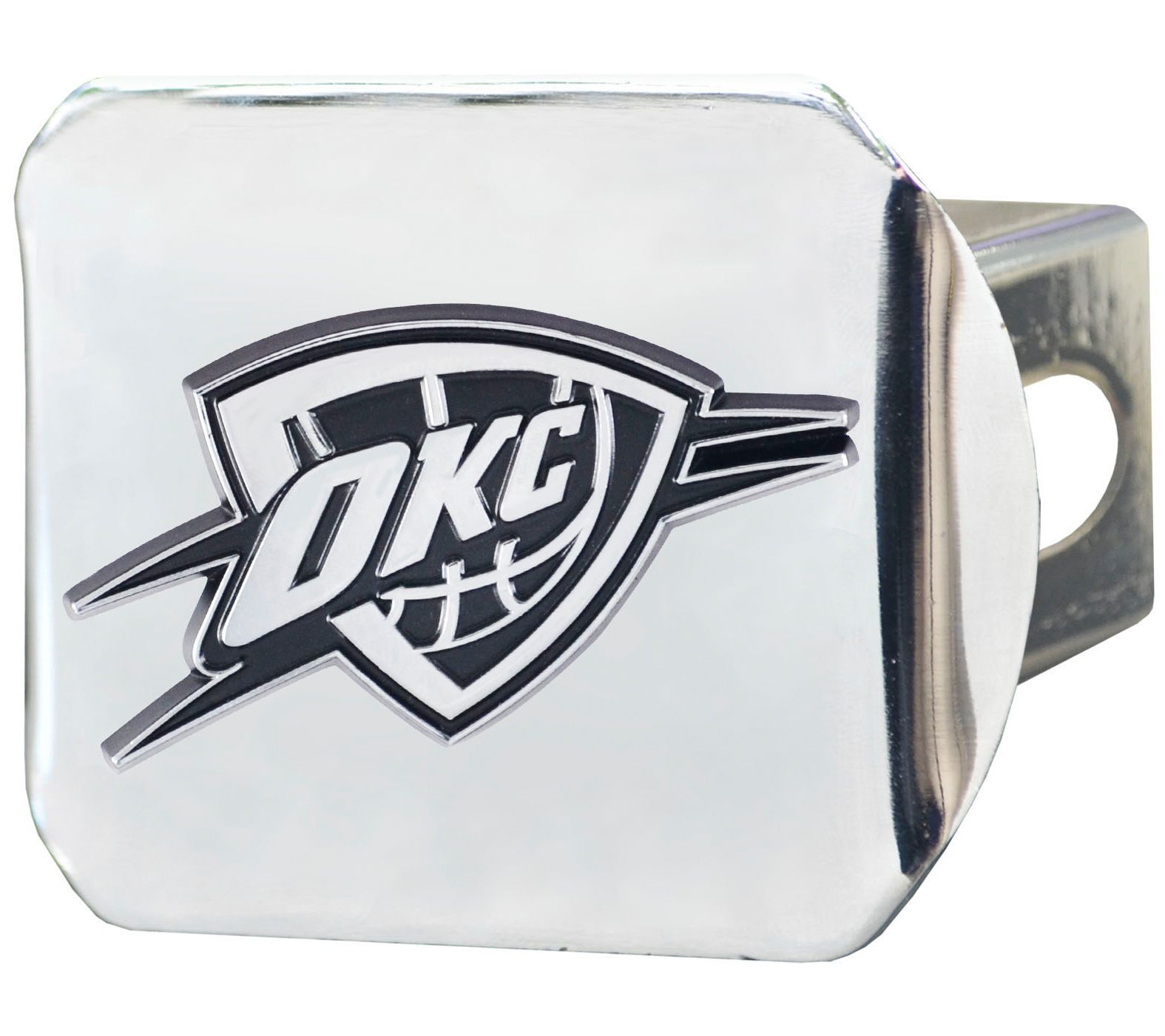 FANMATS NBA Chrome Hitch Cover with Chrome Embl em