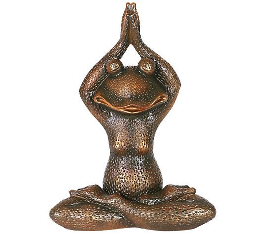 Exhart Bronze Yoga Frog Statue