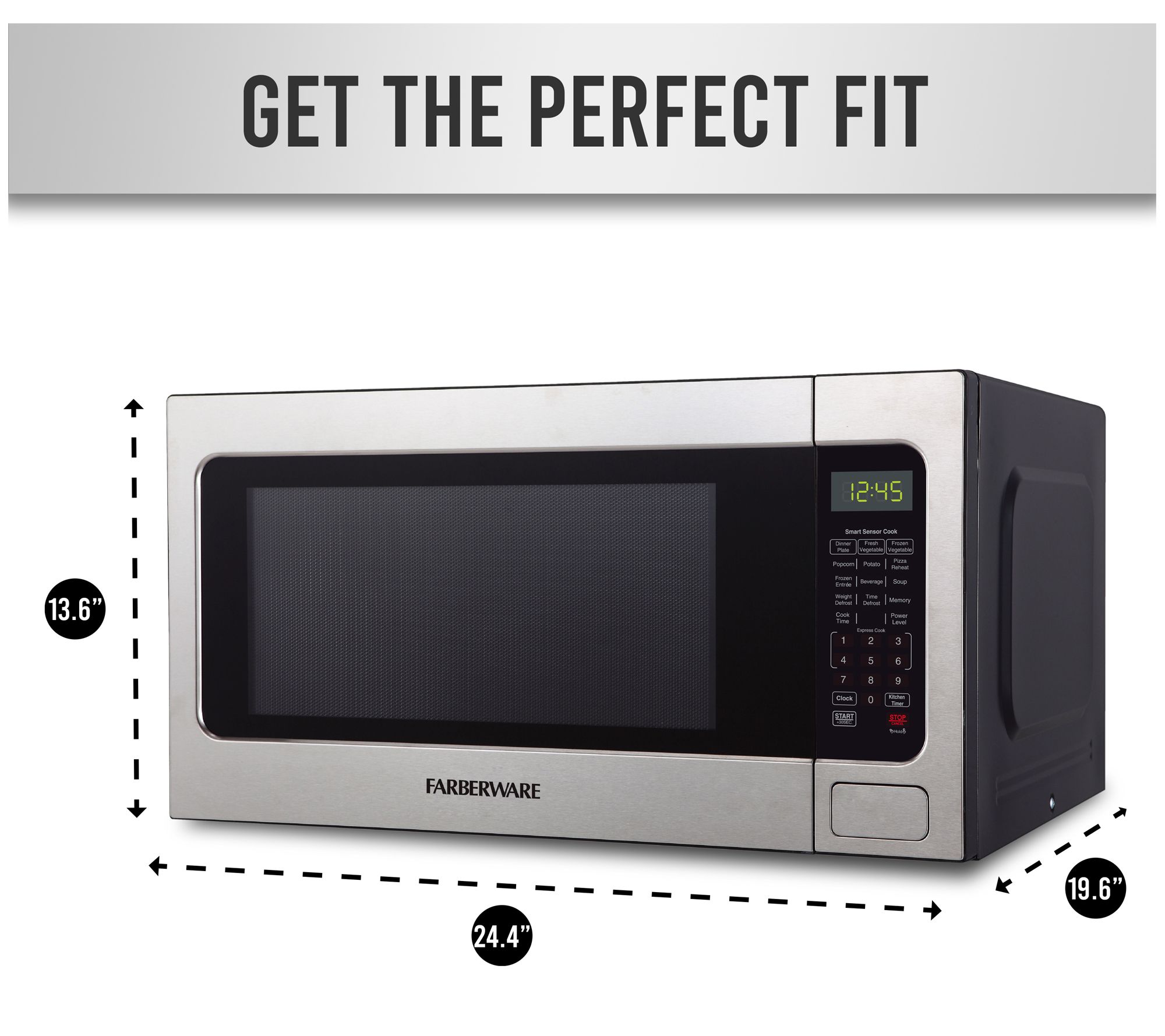 Farberware Professional 1.6 cu. ft. Microwave w/Smart Sensor Cooking