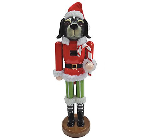 14" Christmas Dog Nutcracker by Santa's Workshop