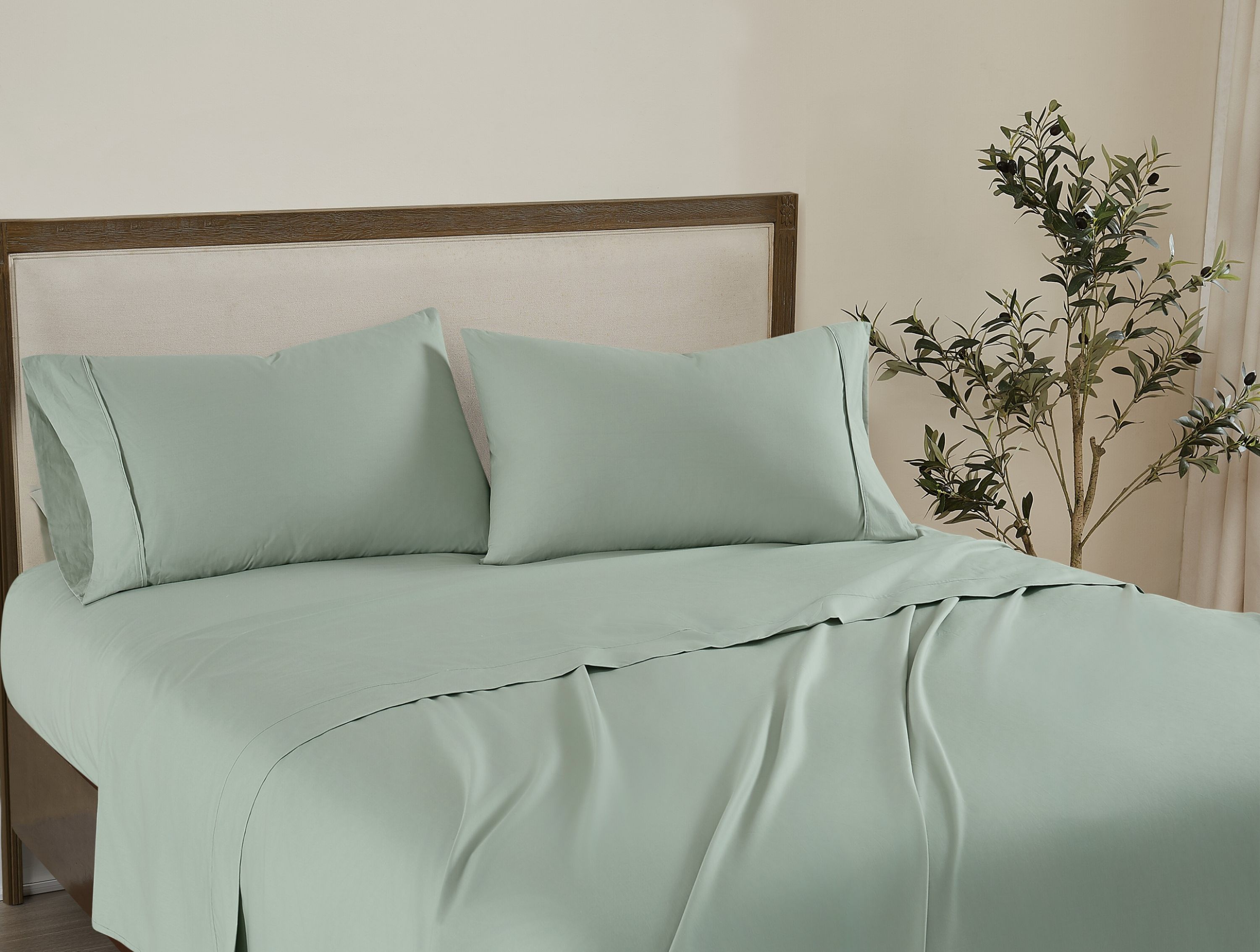 Brooklyn Loom Solid Cotton Percale King Sheet Set