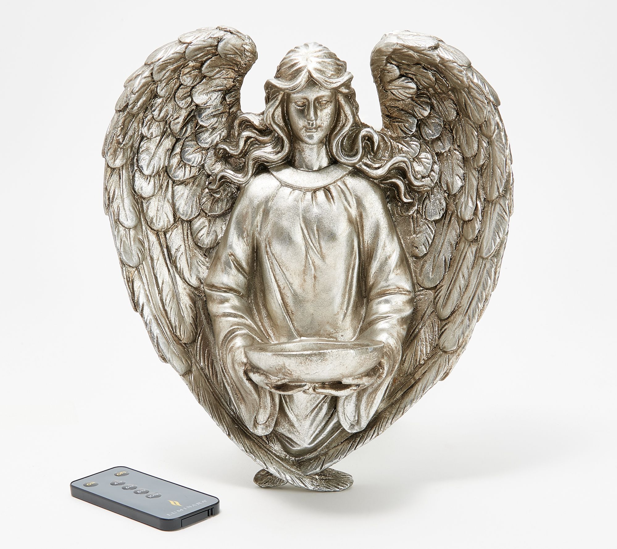 "As Is" Luminara Angel Wall Sconce w/ Flameless Mini Votive & Remote