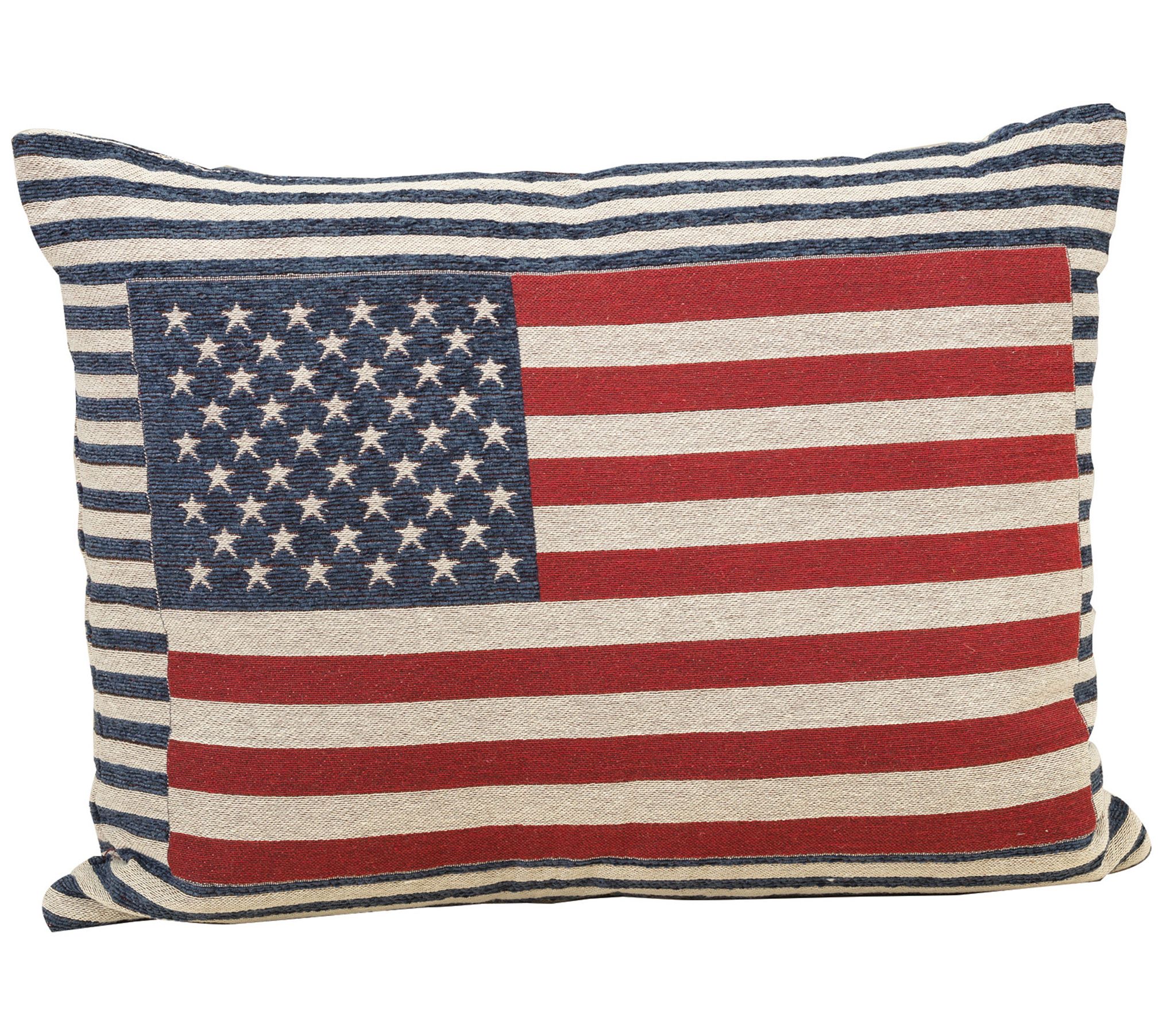 Jacquard Patriotic Flag Throw Pillow by GersonCo.