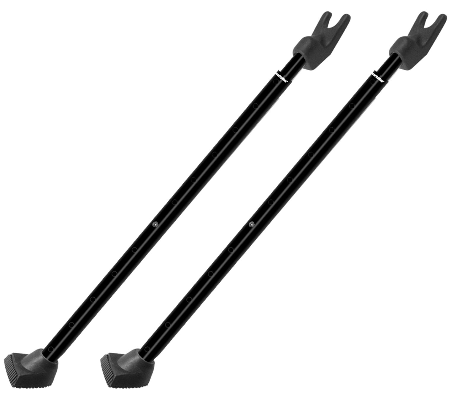 51" Adjustable 2 Door Knob & Sliding Door Black Security Bar