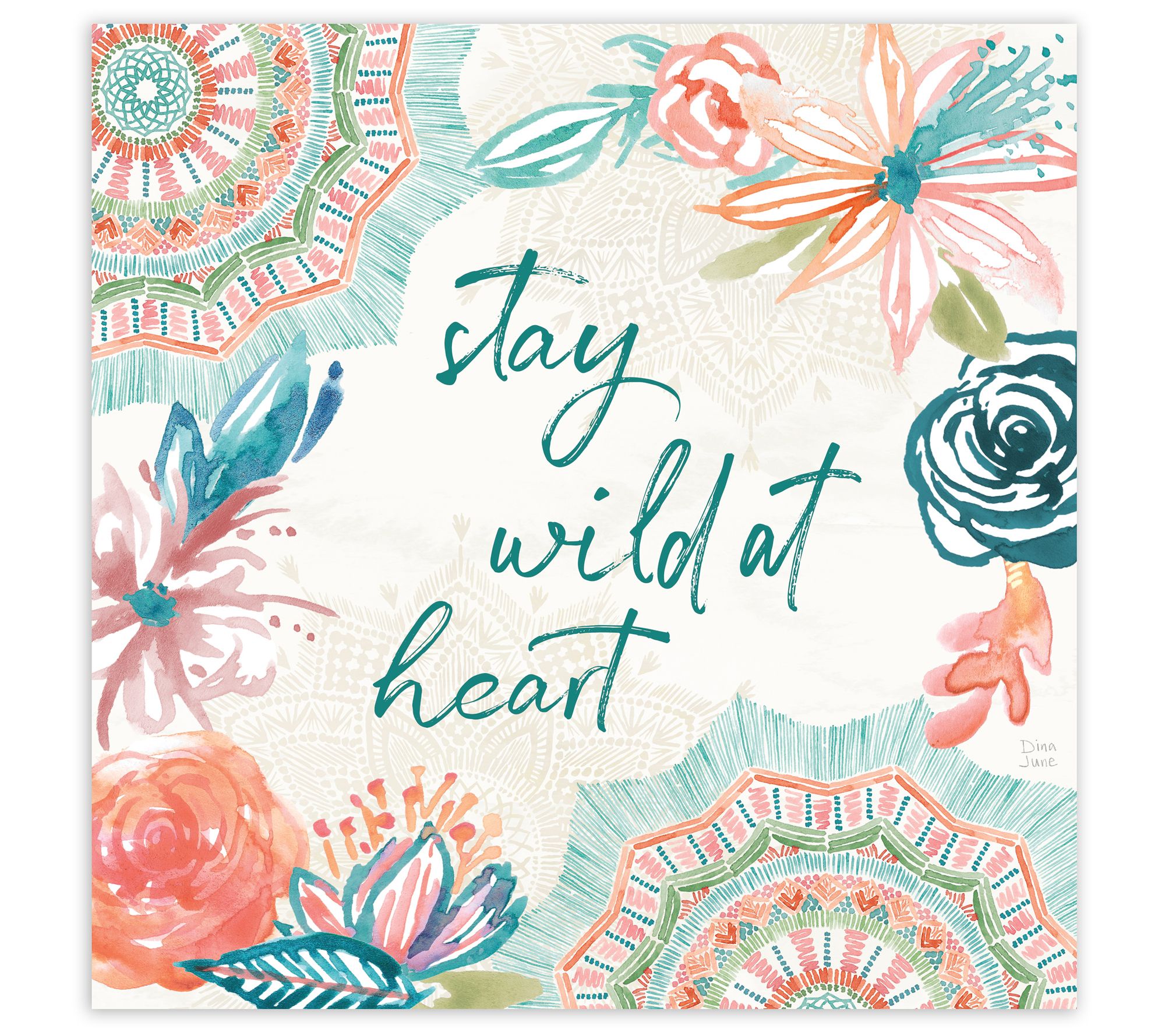 Courtside Market Macrame Meander II 16x16 Canvas Wall Art