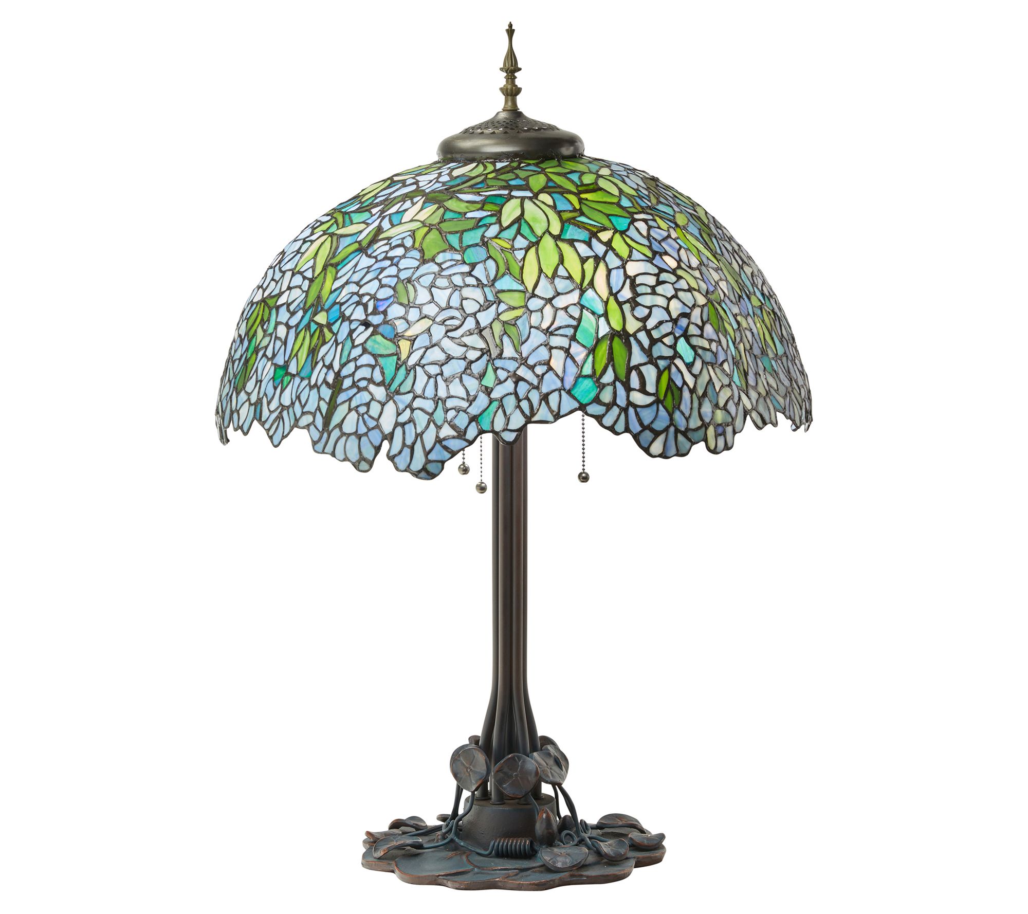 River of Goods 32"H Wisteria Tiffany-Style Stained Glass Lamp