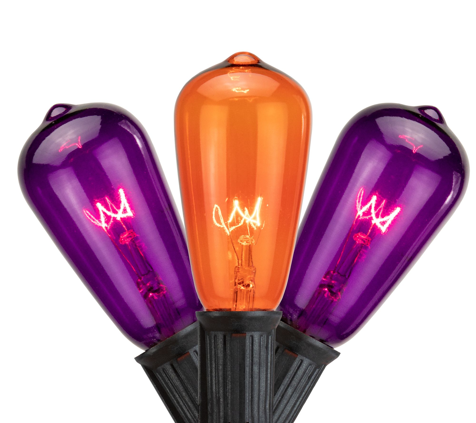 Northlight 10ct Purple & Orange Edison E17 Halloween Lights
