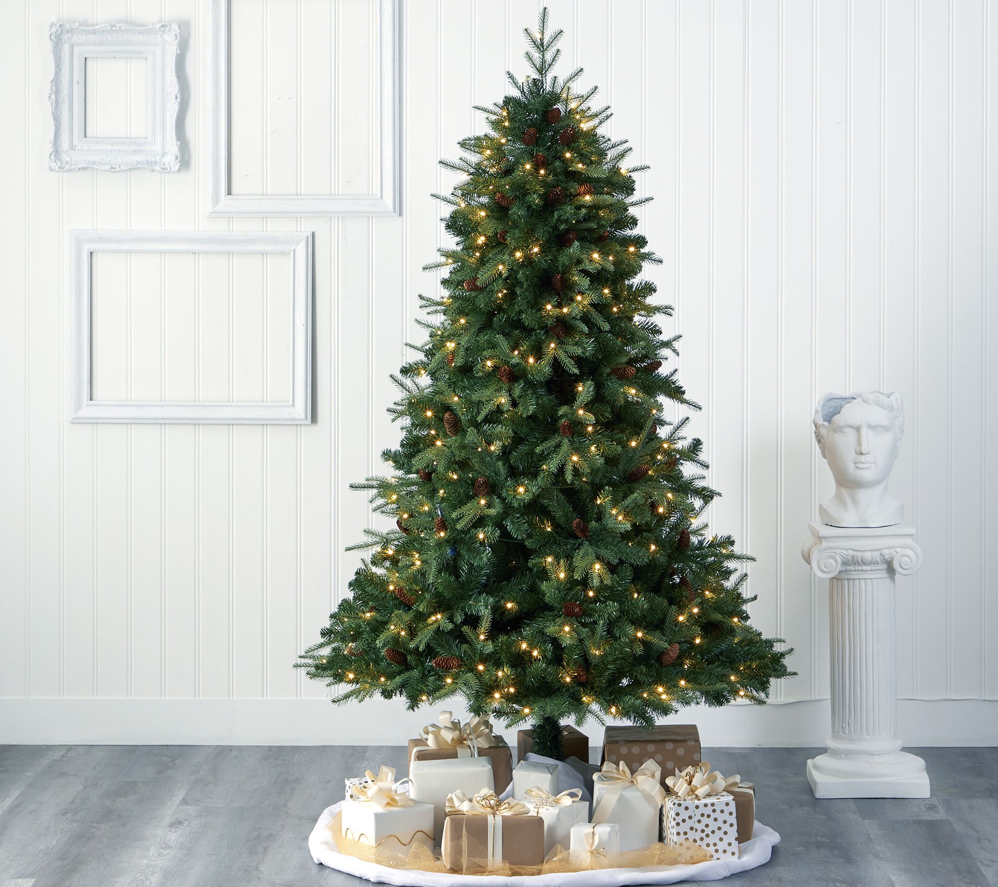 Nearly Natural 7' Wellington Natural Look Faux Christmas Tree - QVC.com
