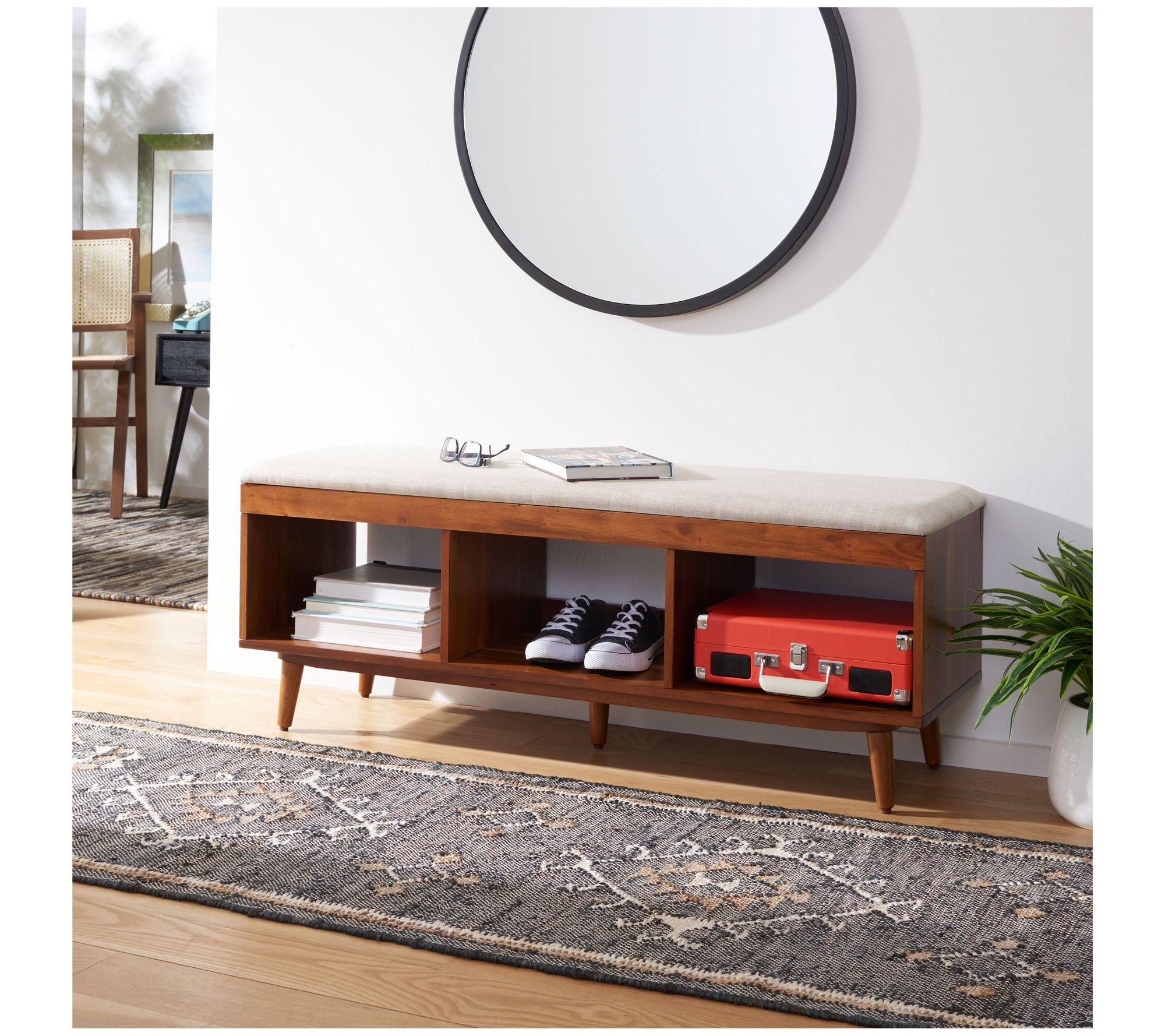 Safavieh Cricket Open Shelf Bch W/Cush