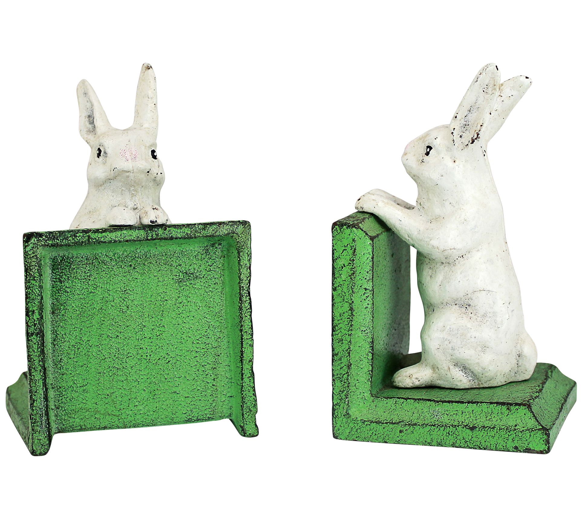 Design Toscano Bookworm Bunny Rabbits Iron Bookend Set - QVC.com