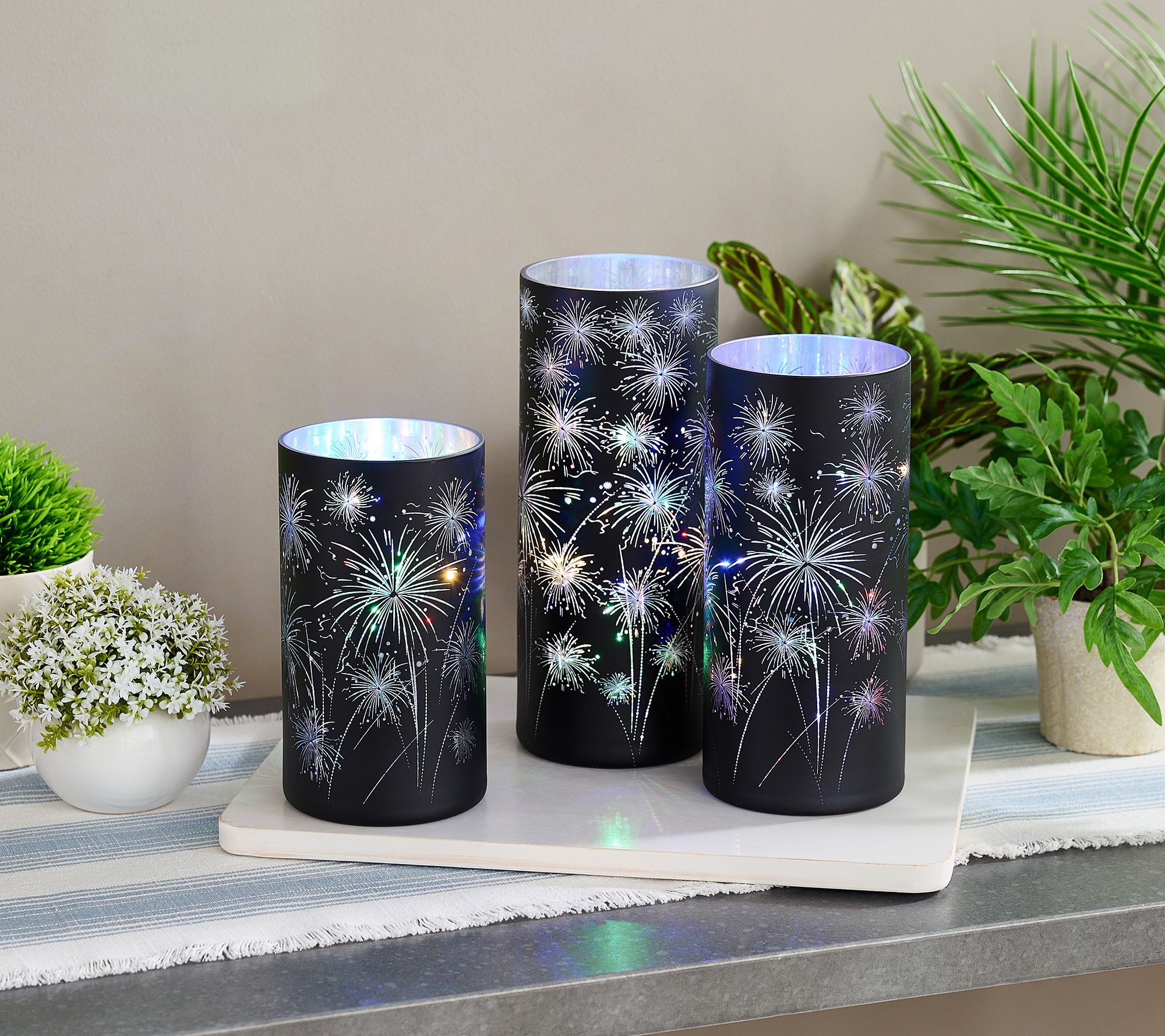 "As Is" Set of 3 Celebration Hurricanes by Valerie