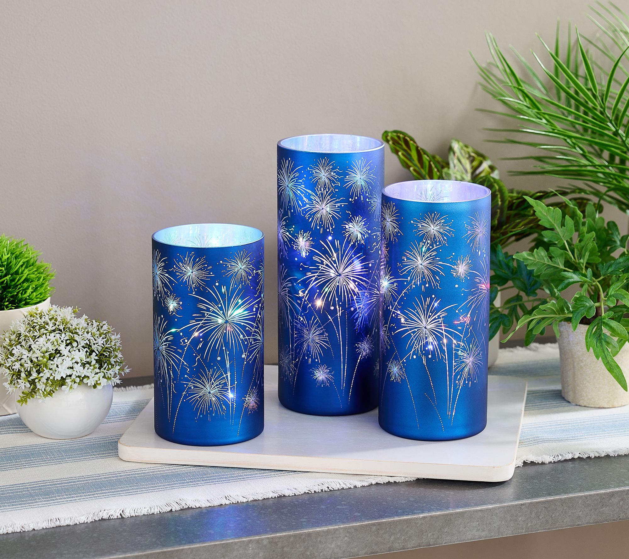 "As Is" Set of 3 Celebration Hurricanes by Valerie