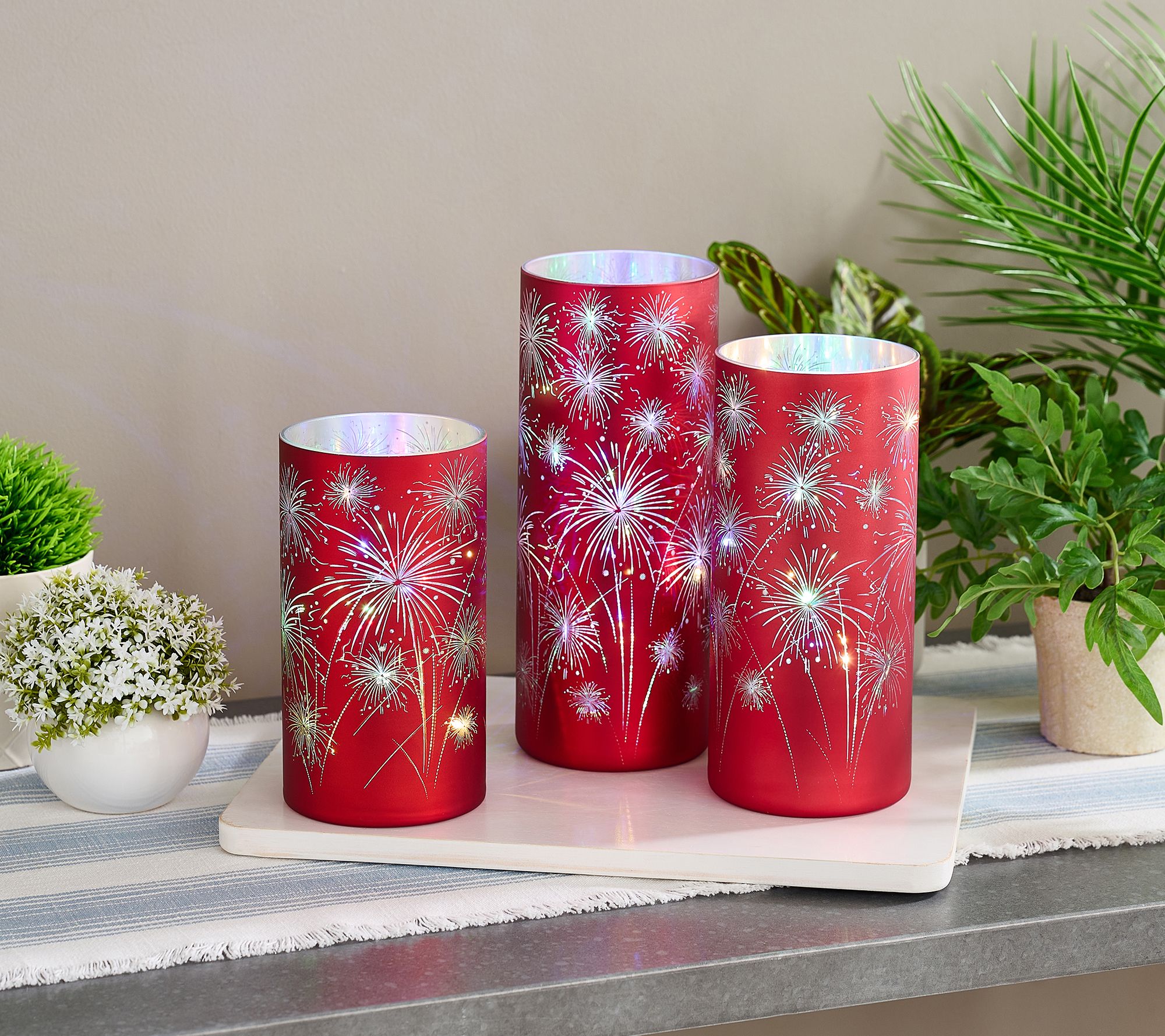 "As Is" Set of 3 Celebration Hurricanes by Valerie