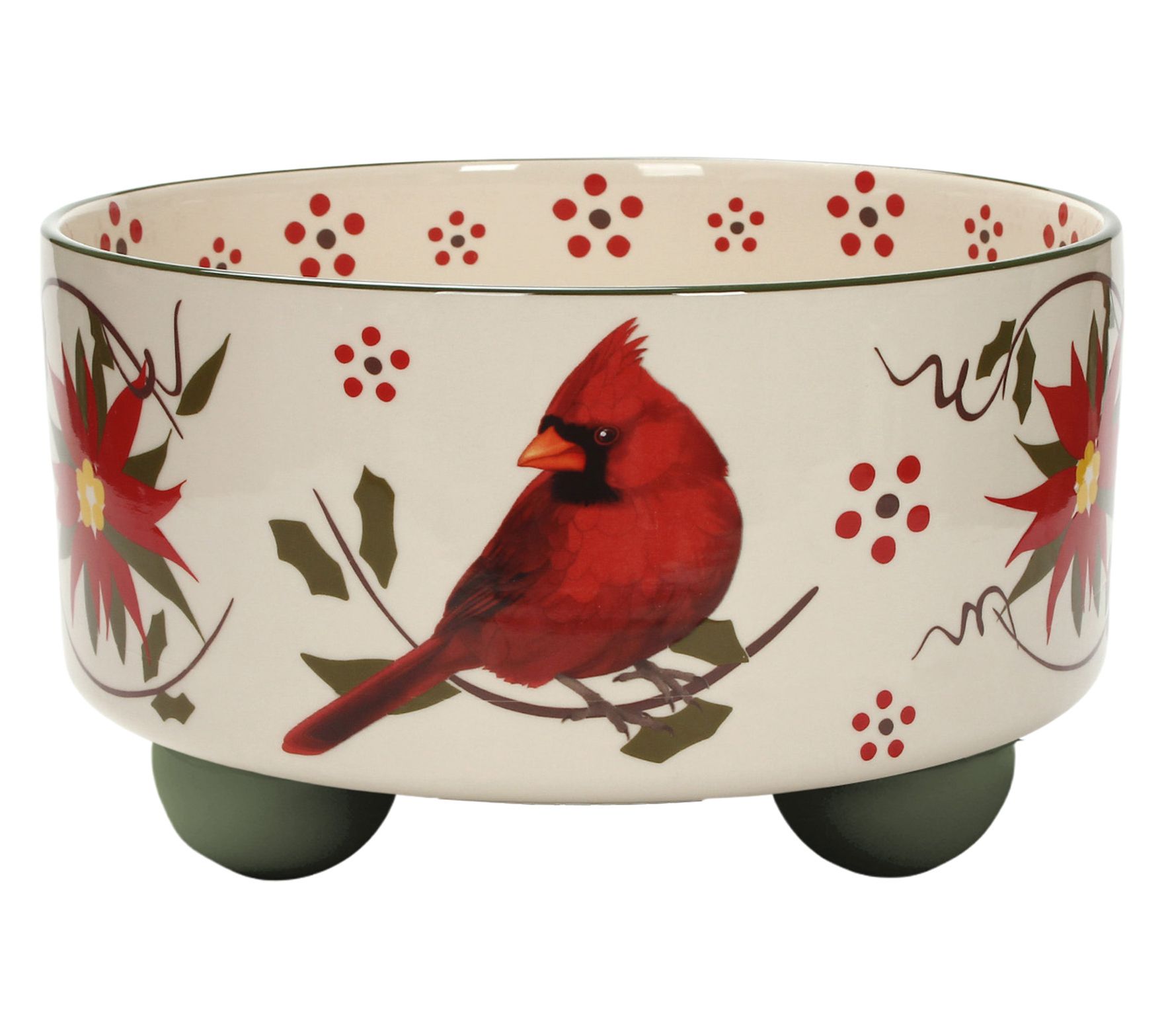 Temp-tations Seasonal Ceramic Beaded Raised Bowl