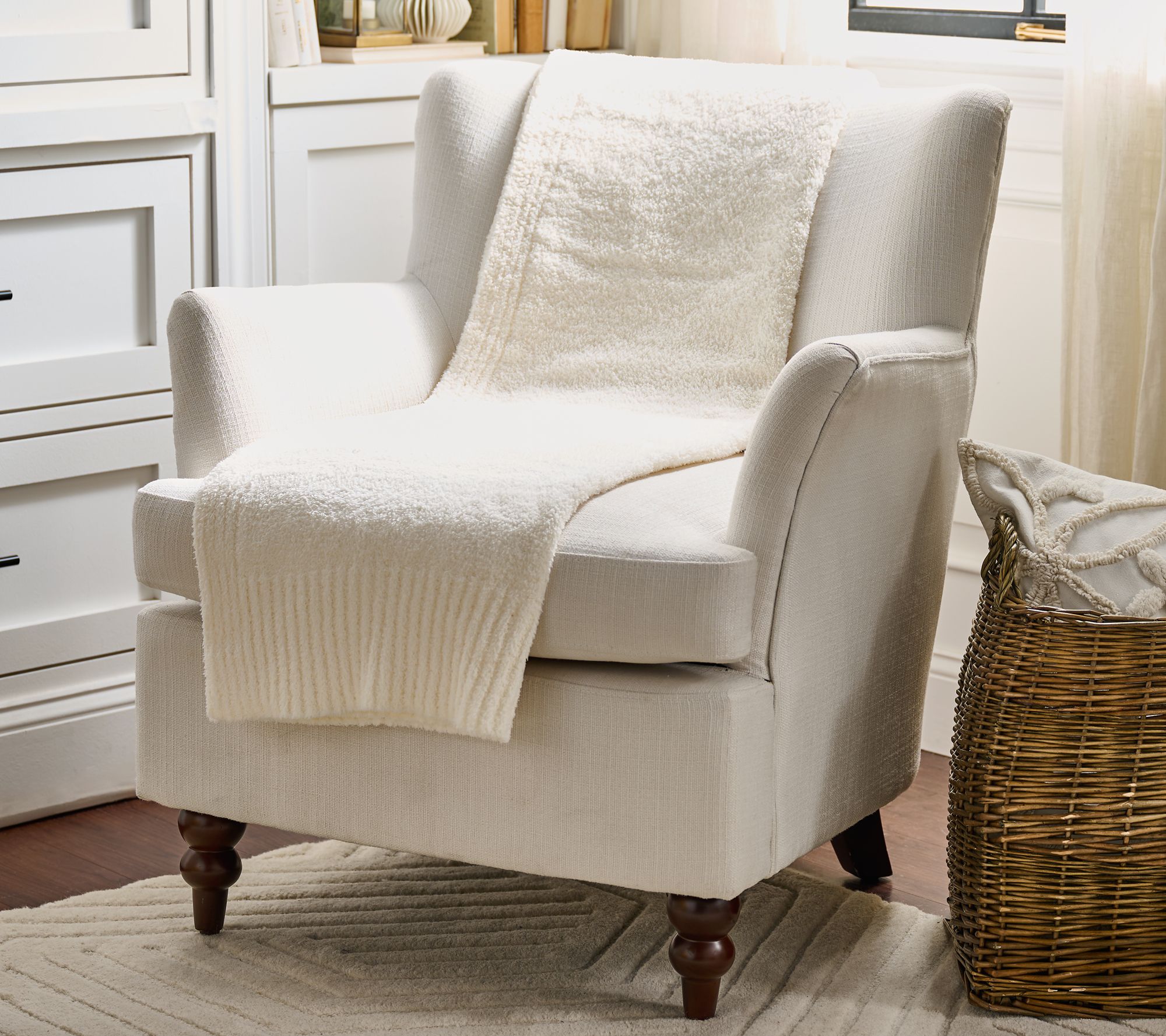 Barefoot Dreams 45"x60" CozyChic Stacked Rib Border Blanket