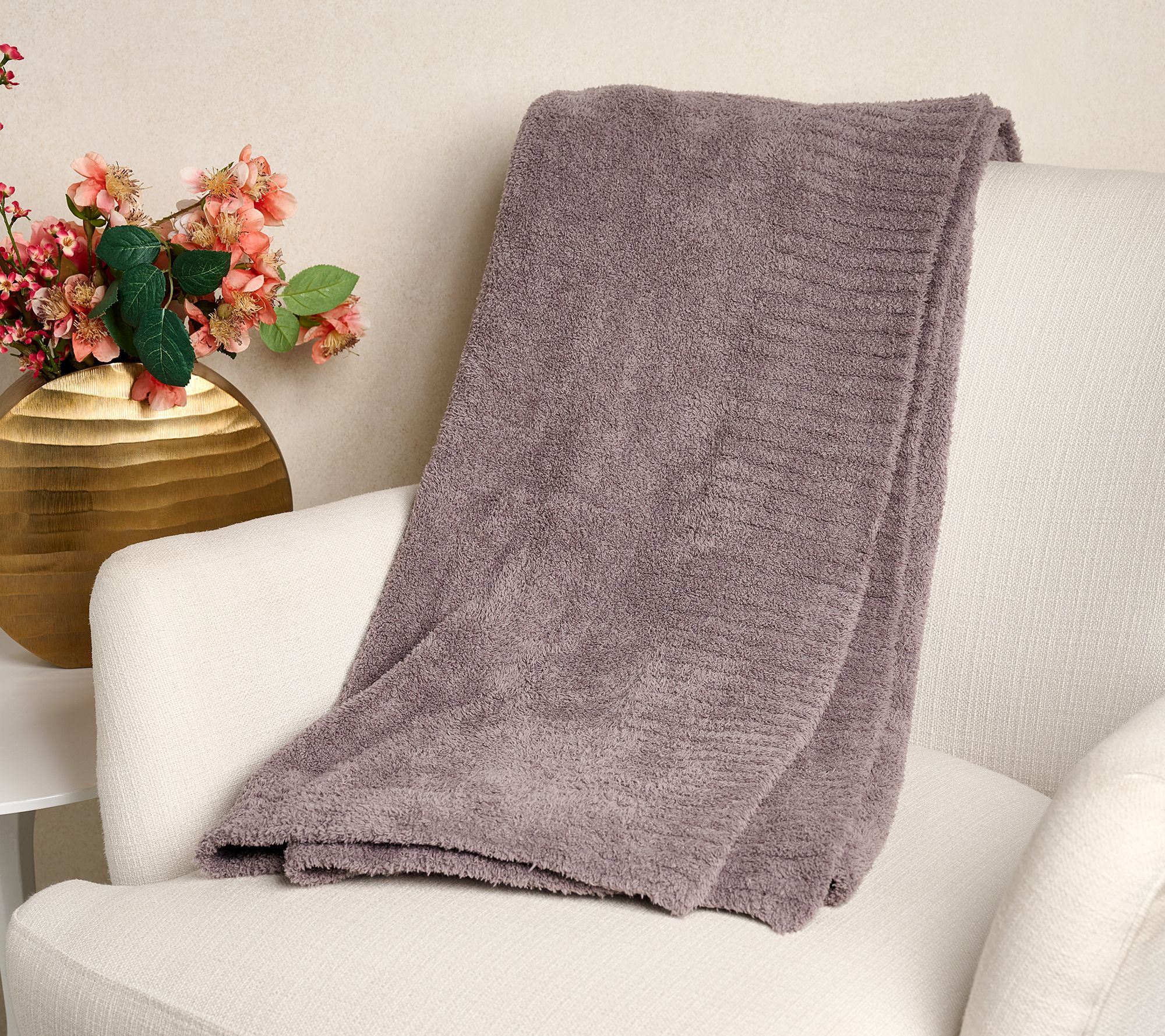 Barefoot Dreams 45"x60" CozyChic Stacked Rib Border Blanket