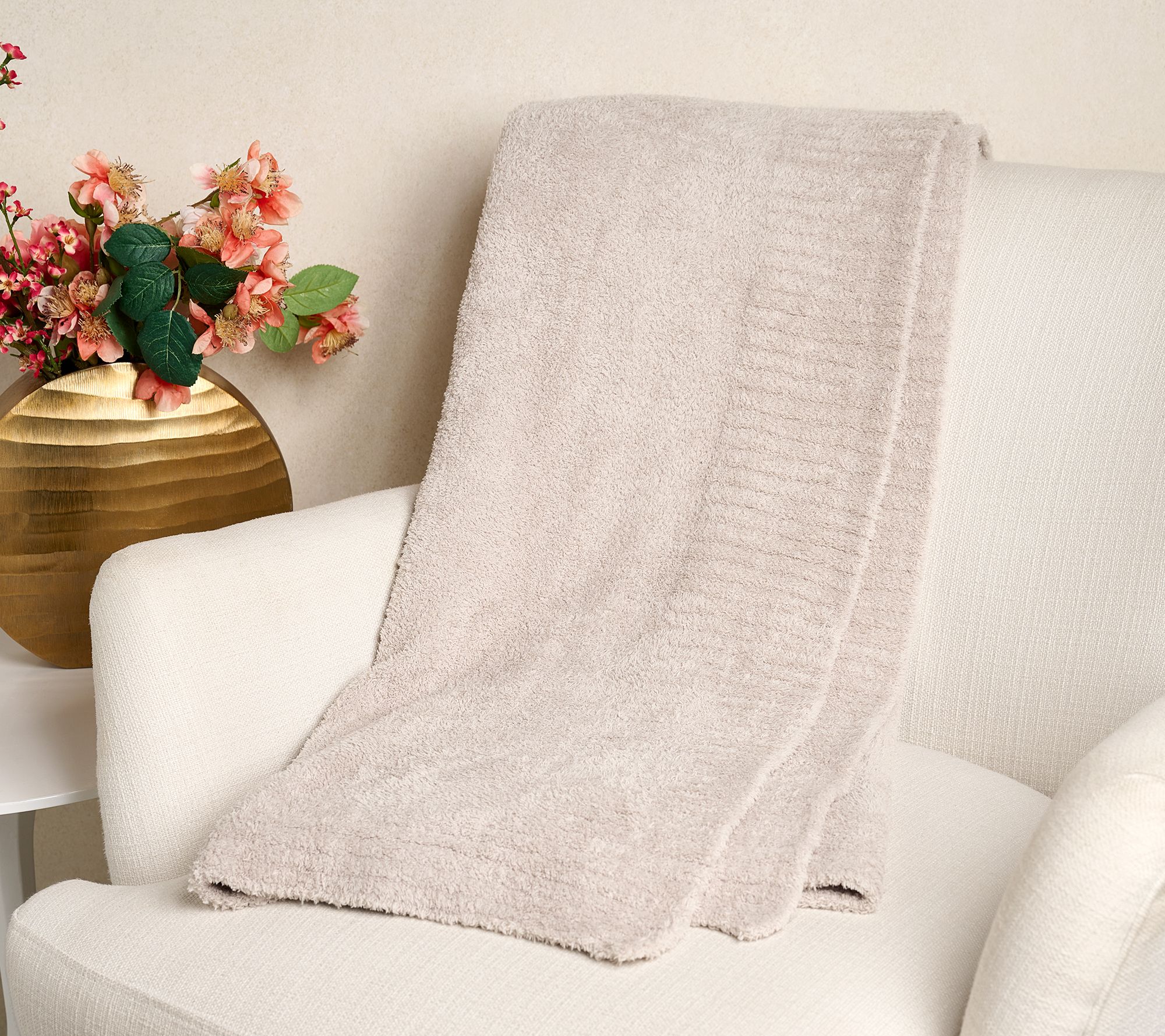Barefoot Dreams 45"x60" CozyChic Stacked Rib Border Blanket