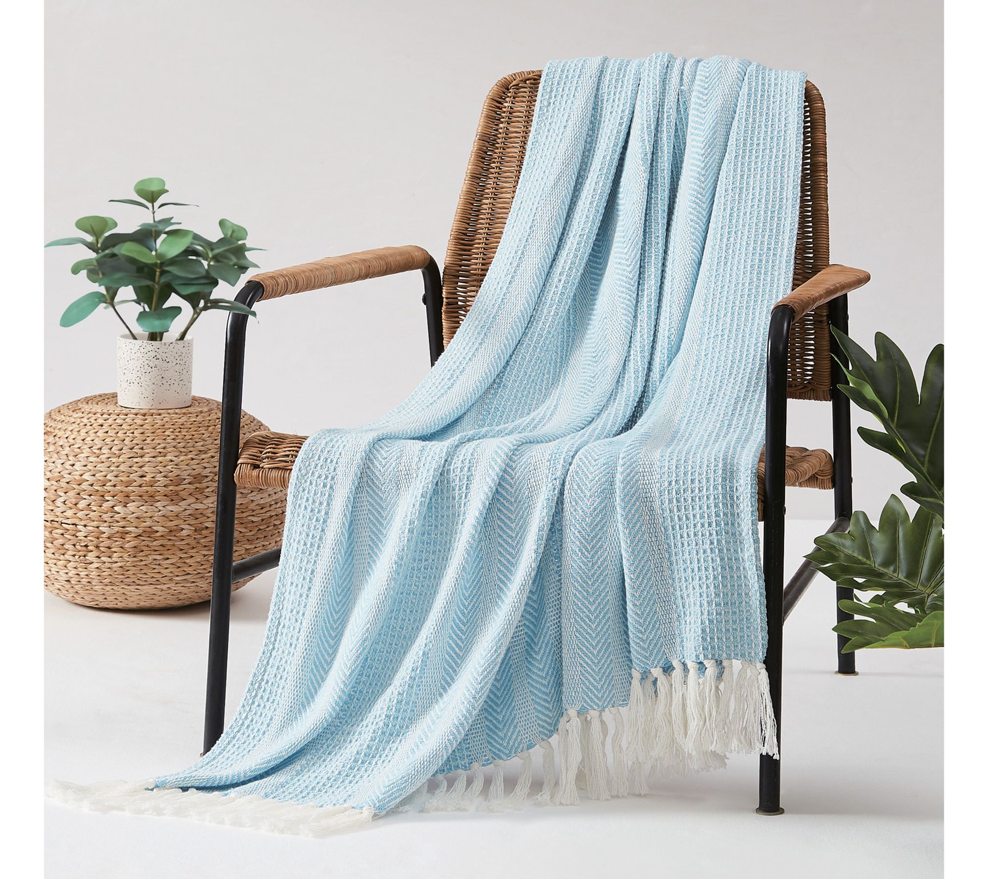 Oceanfront Resort Textured Stripe 50x60 Throw