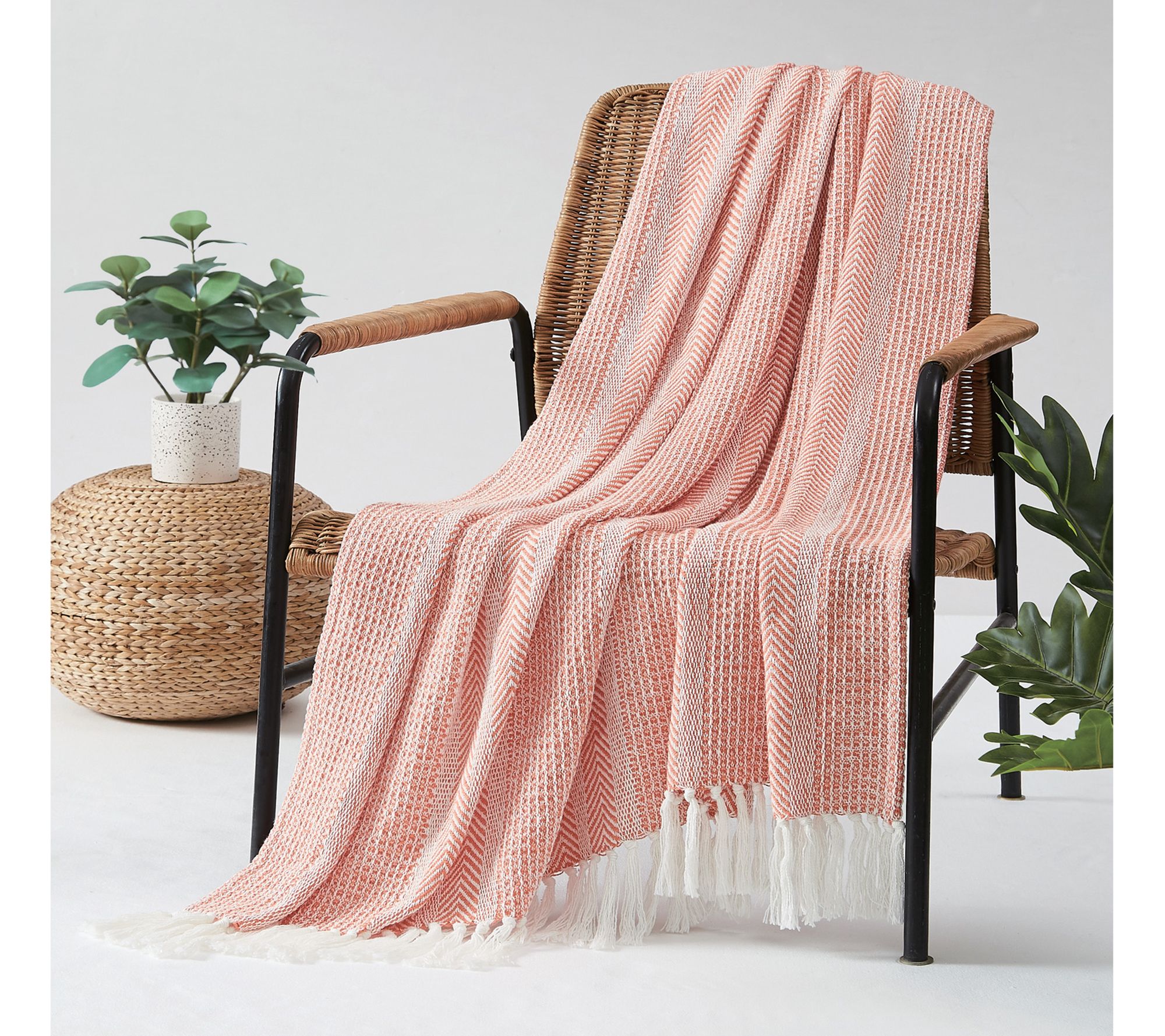 Oceanfront Resort Textured Stripe 50x60 Throw