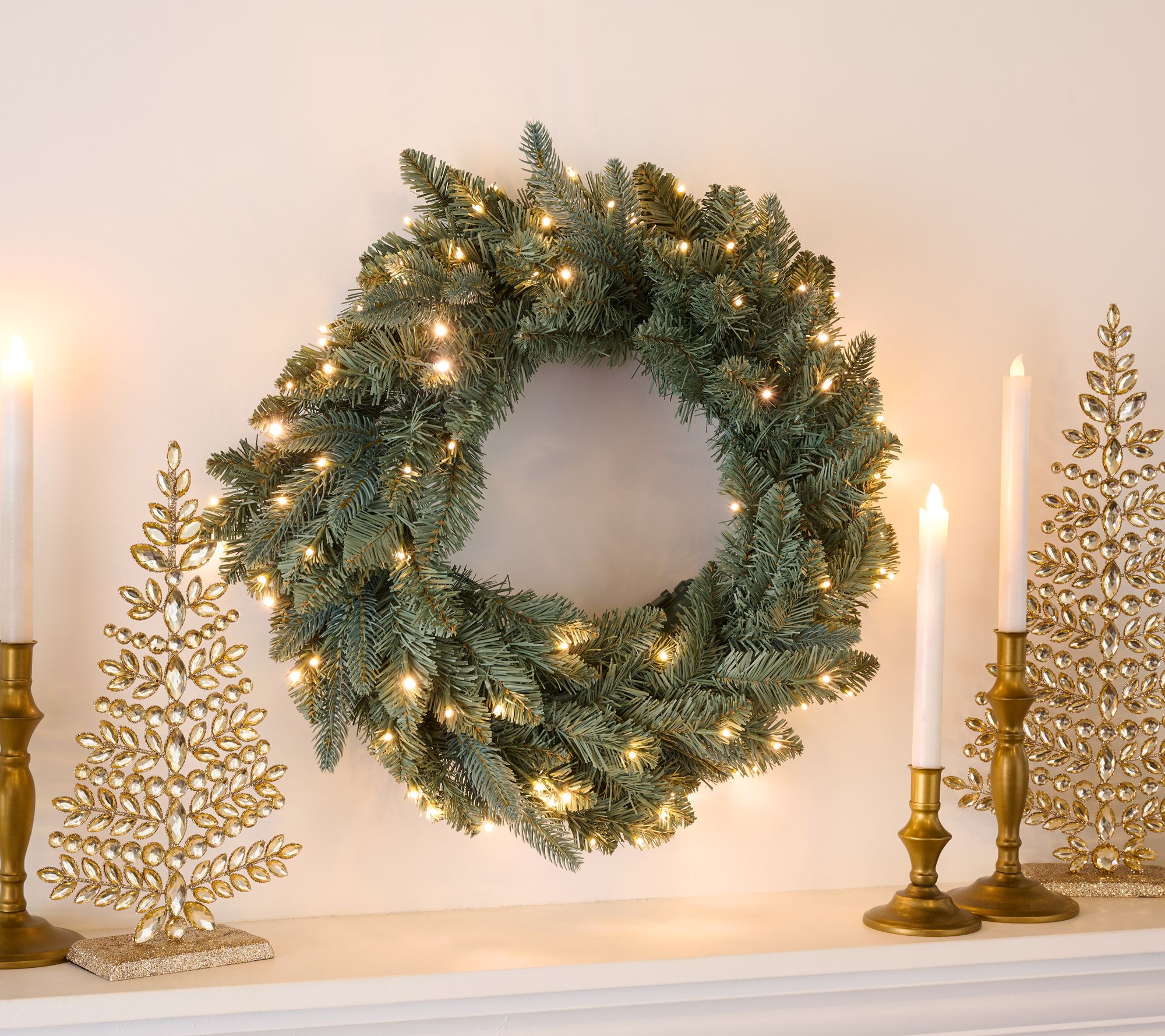 "As Is" Bethlehem Lights 24" Wreath with Micro LEDs