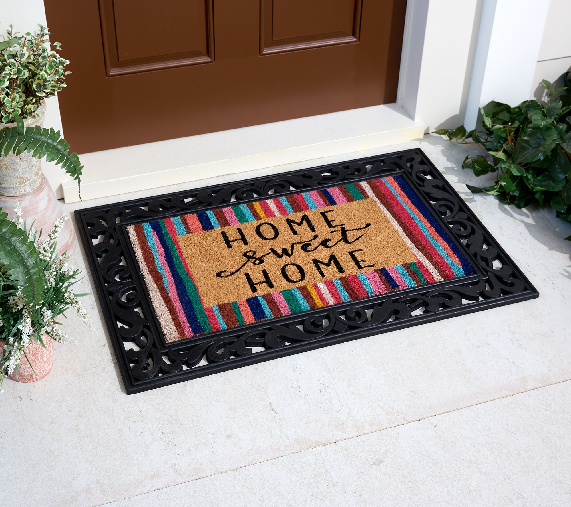 "As Is" Home Reflections S/4 Seasonal Doormat with Rubber Base