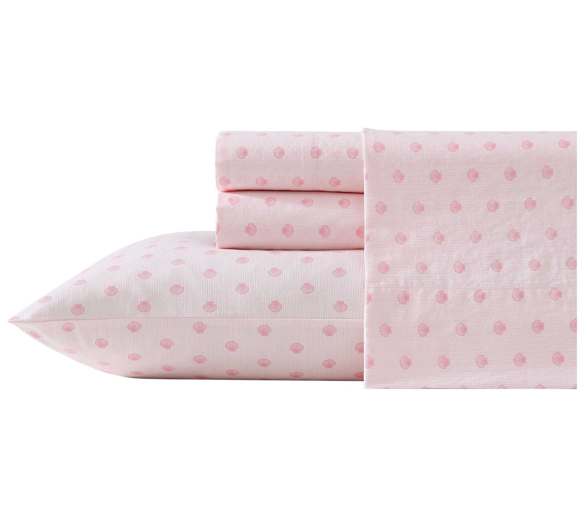 Laura Ashley Scallop Dollop Pink King Sheet Set