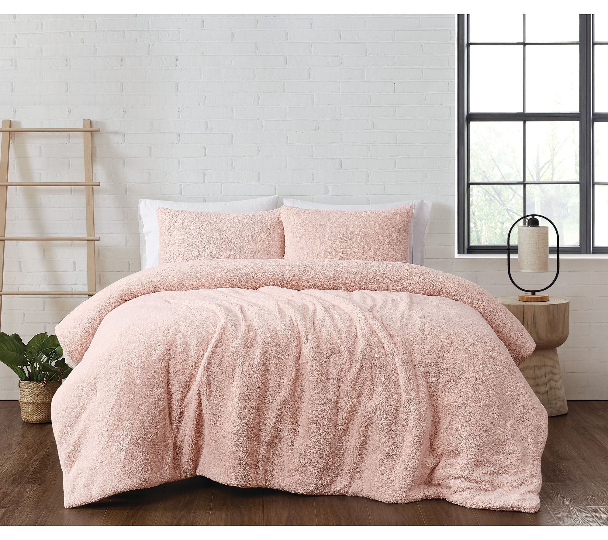 Brooklyn Loom Marshmallow Sherpa King ComforterSet