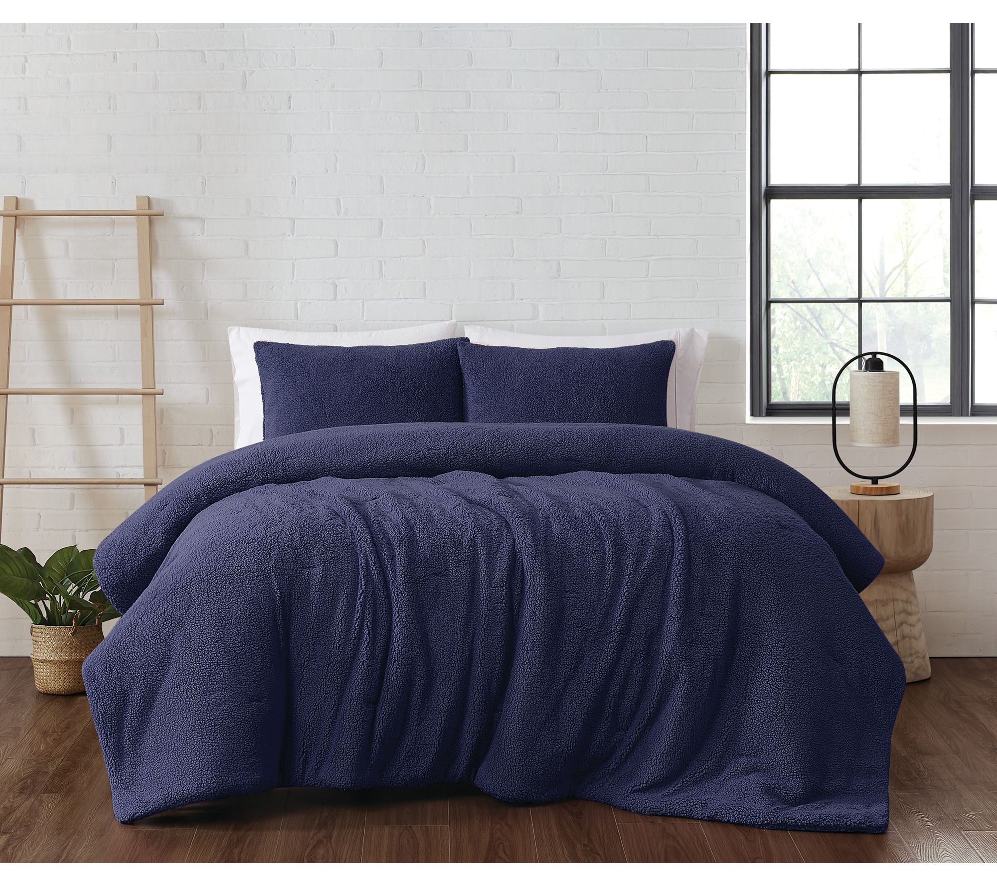 Brooklyn Loom Marshmallow Sherpa King ComforterSet