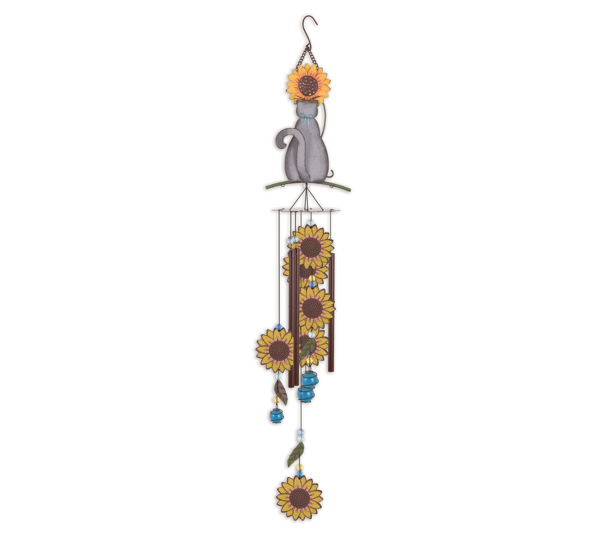 Sunset Vista Designs Chartreux Cat and Sunflower Chime