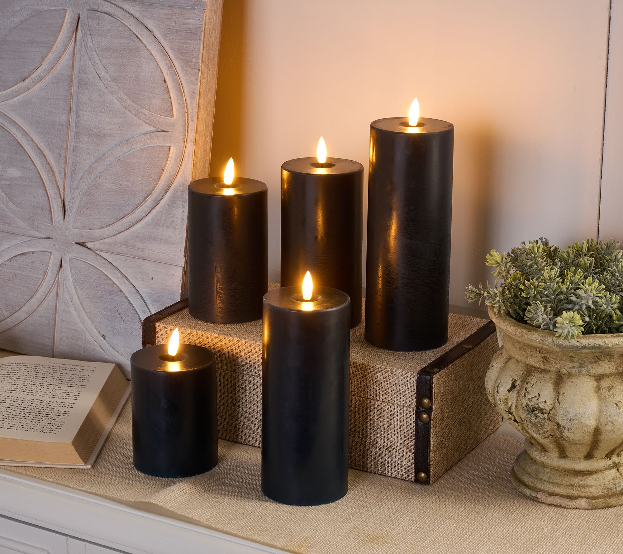 Home Reflections 5-pc Flameless Pillar Candles with Gift Box