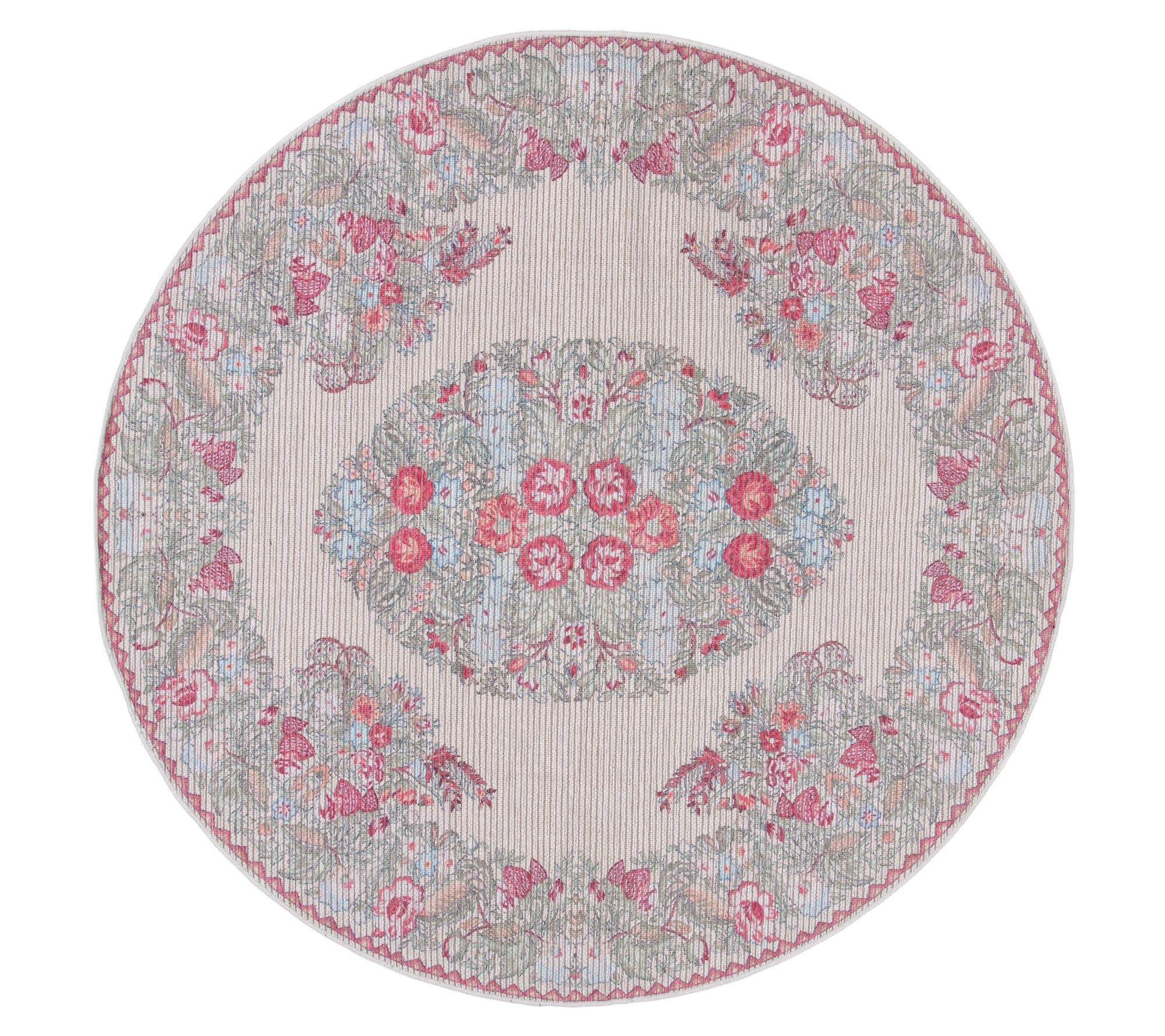 Safavieh Blossom Crest Washable 6'-7" x 6'-7" Round Rug