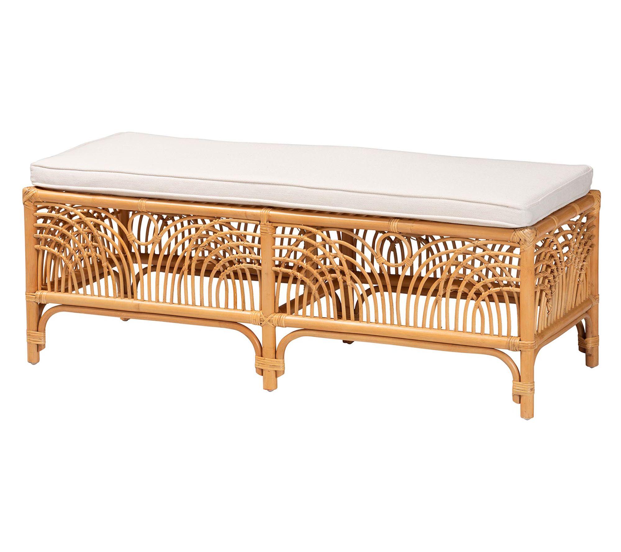 bali & pari Materra Natural Rattan Accent Bench