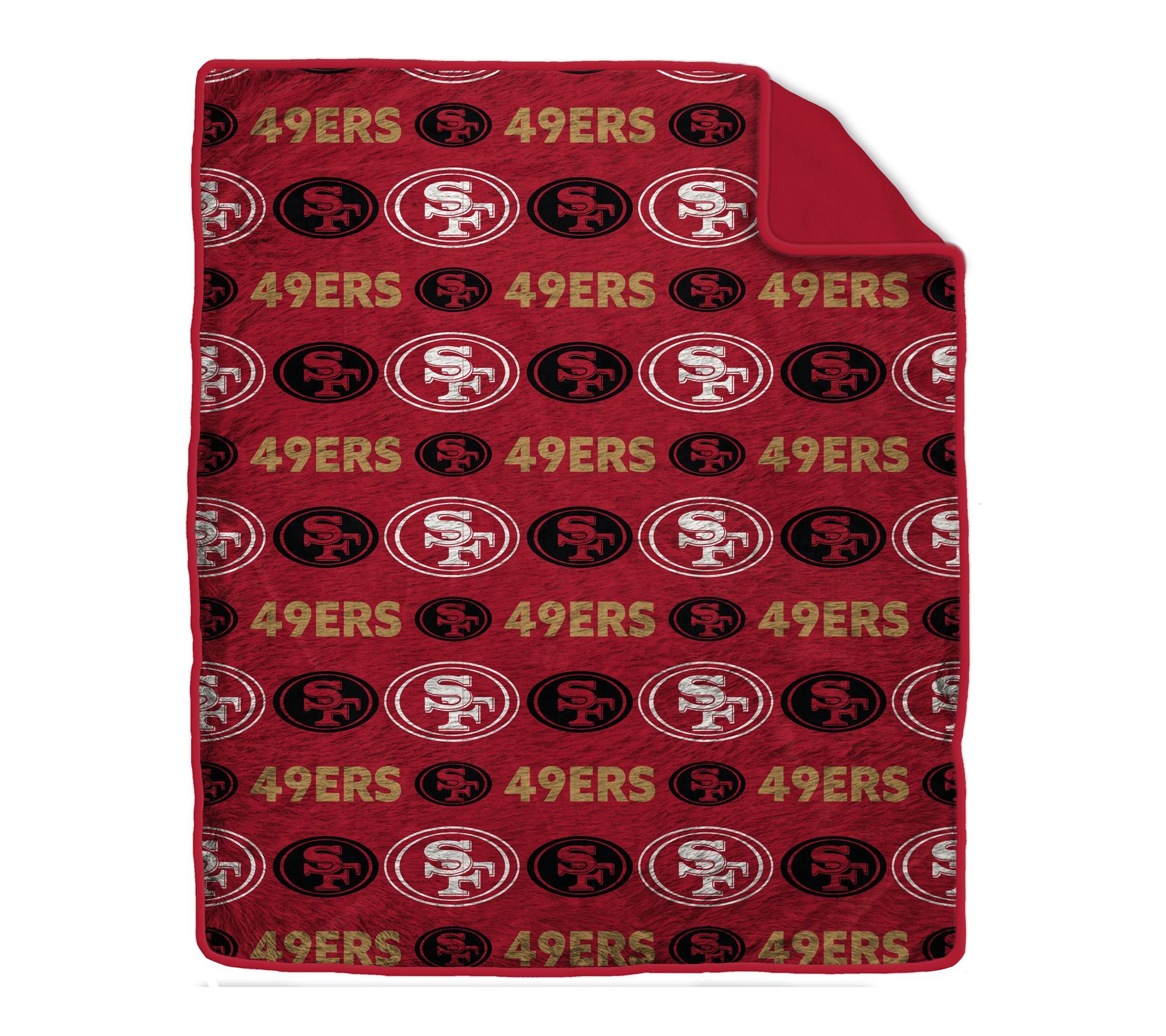 Pegasus Sports NFL Tonal Wordmark Faux Fur Blan ket